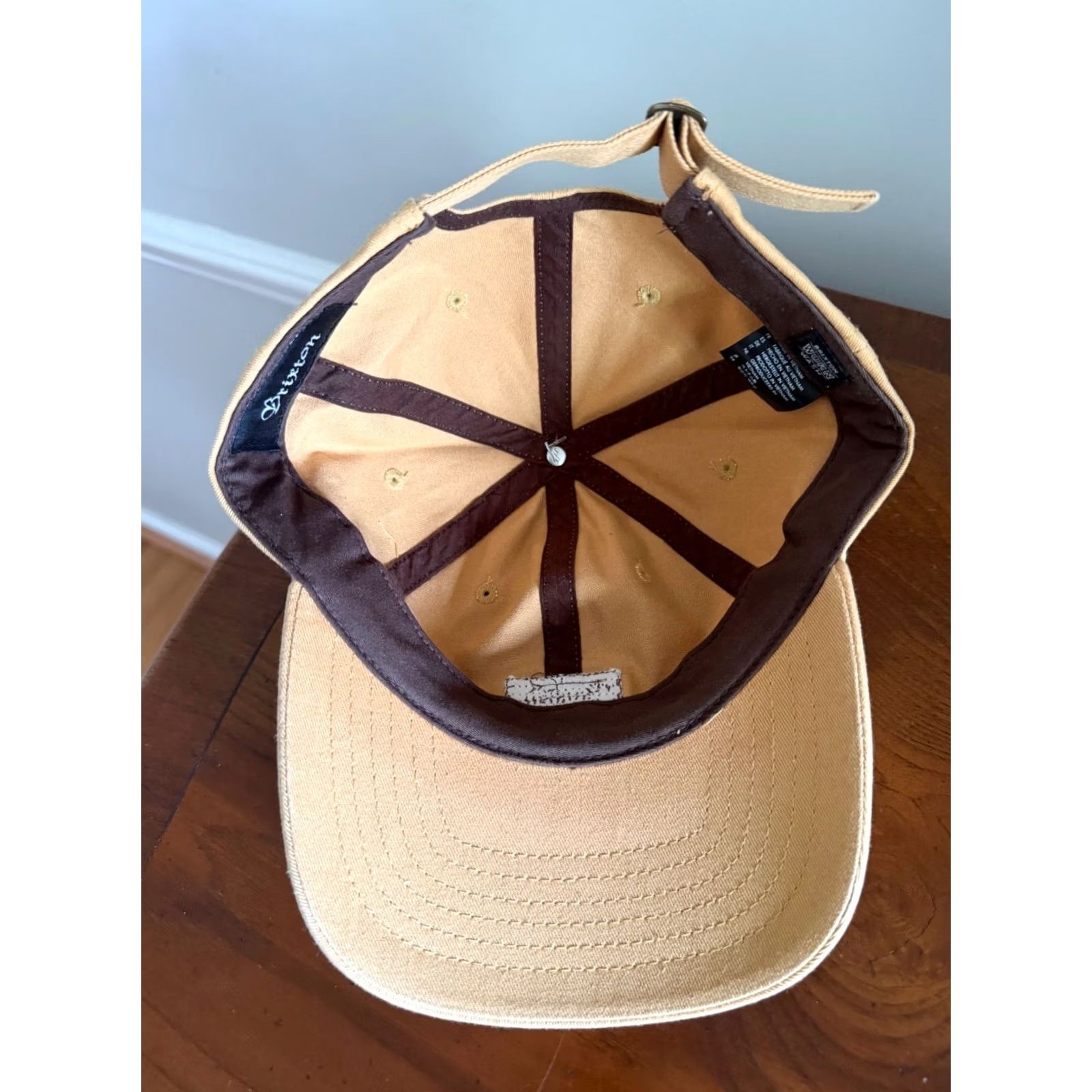 Brixton Brixton Hat Cap Snap Back Patch Trucker Mens Worn Wash Casual Streetwear Tan Size ONE SIZE - 4 Thumbnail