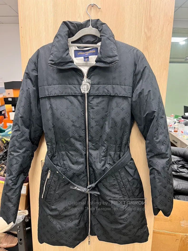 Louis Vuitton Black cotton jacket with full logo jacket