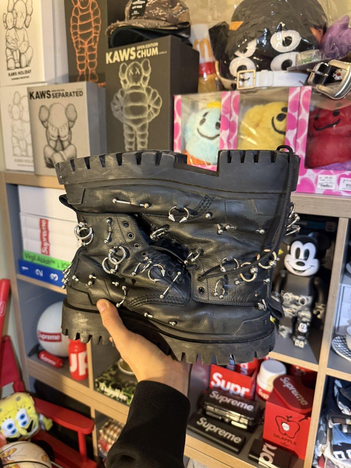 Balenciaga Balenciaga Black Piercing Strike Boots Size US 8.5 / EU 41-42 - 4 Thumbnail