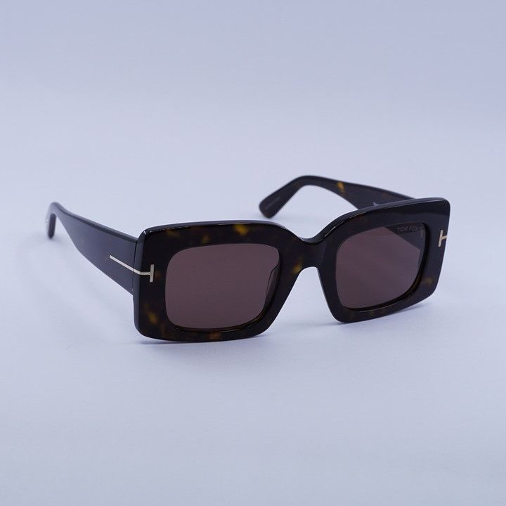 Tom Ford Tom Ford Brigitta FT1188 52E Sunglasses Havana Rectangle Size ONE SIZE - 9 Thumbnail