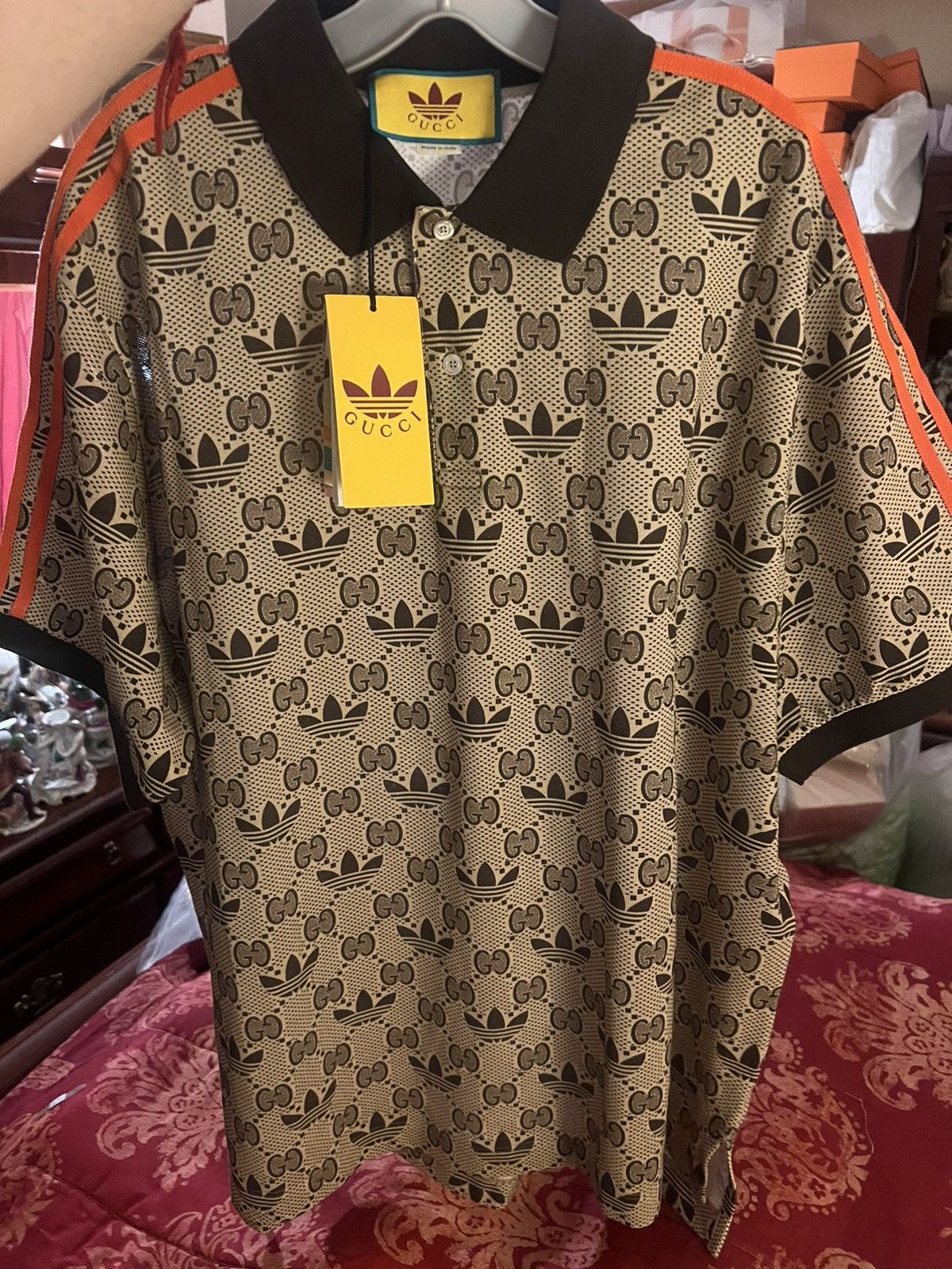 Adidas × Gucci Gucci x Adidas Trefoil Polo Shirt XXL!! Brand New w/ Tags!! Size US XXL / EU 58 / 5 - 3 Thumbnail
