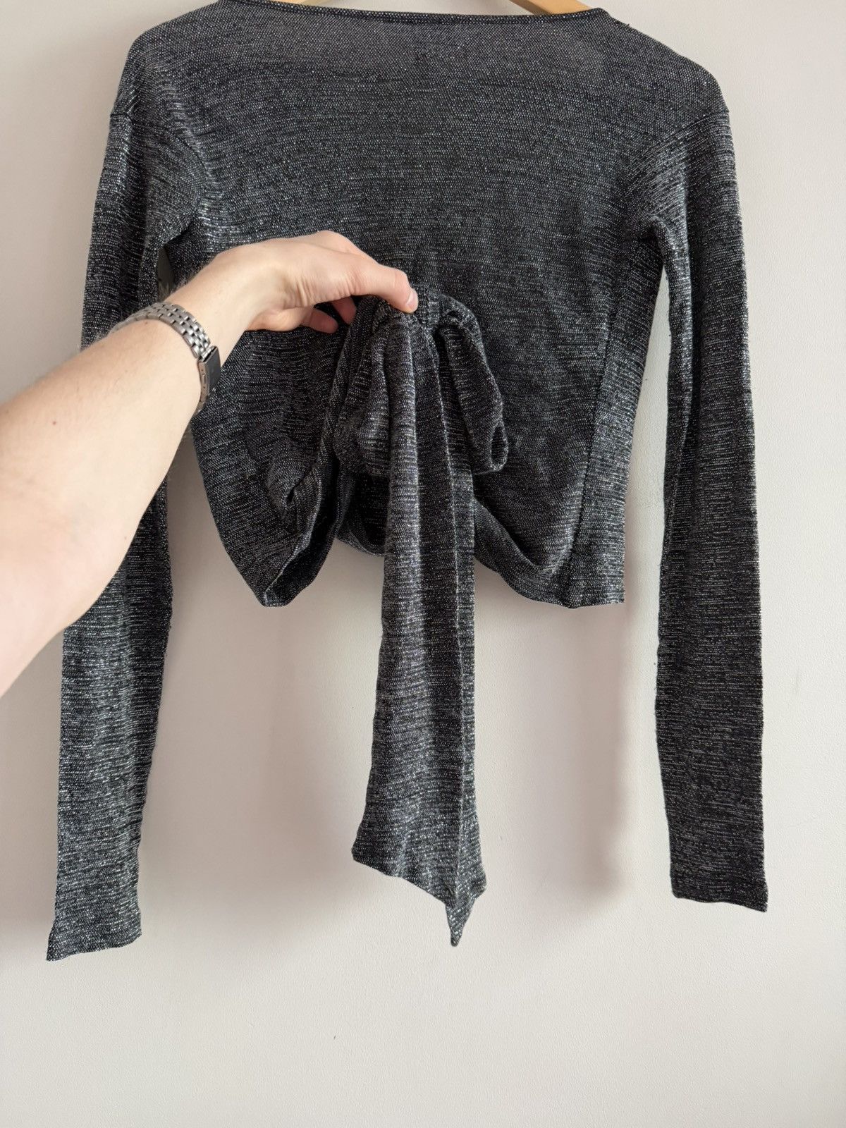 Sarah Pacini Sarah Pacini Wrap Cardigan Tie Long Sleeve Italy Size S / US 4 / IT 40 - 8 Thumbnail