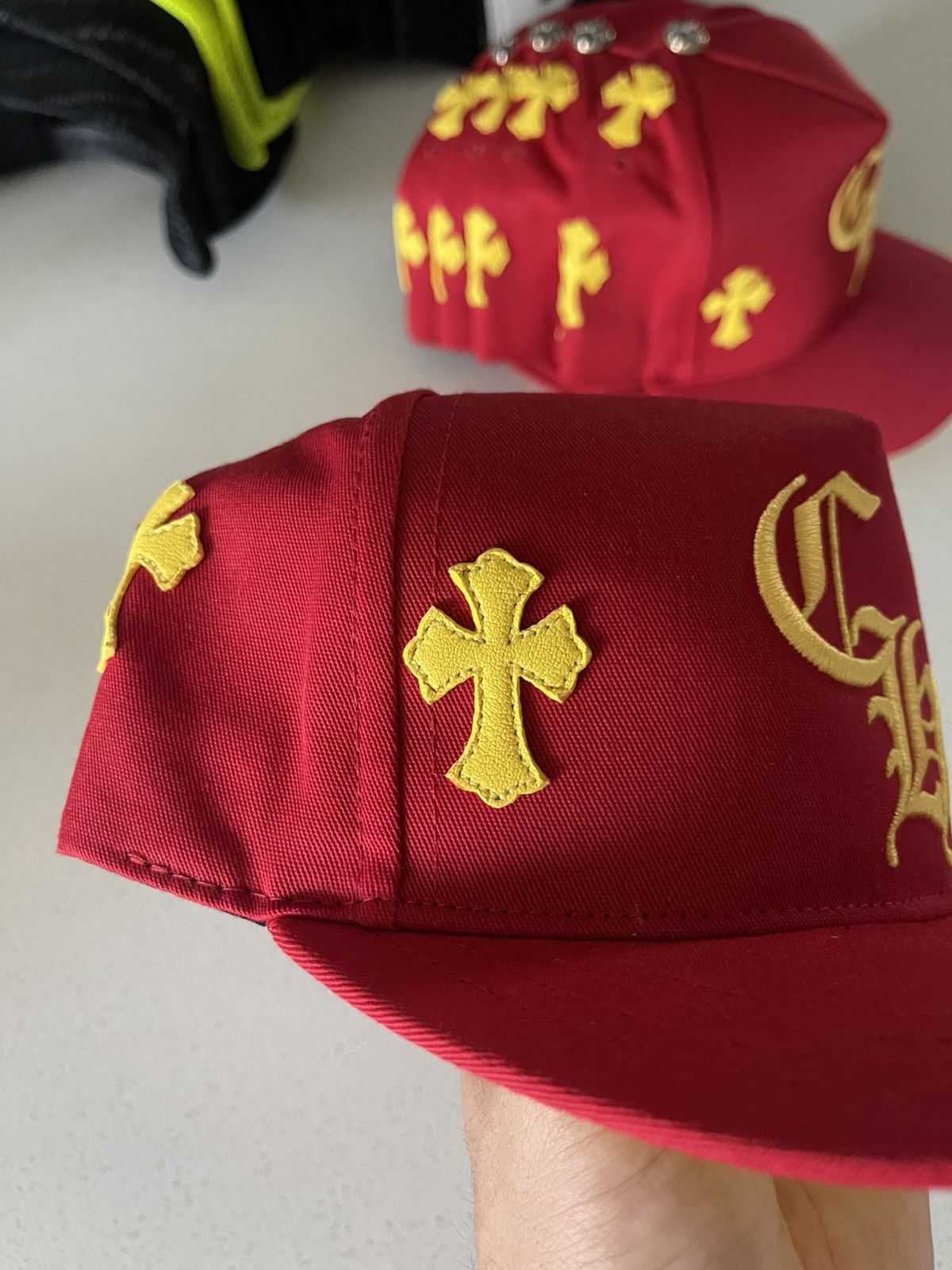 Chrome Hearts Chrome Hearts Red Yellow Patch Hat Size ONE SIZE - 4 Thumbnail