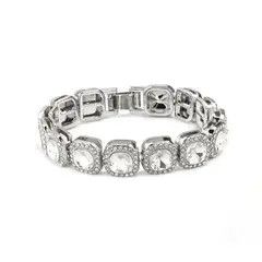 VIBE Silver Color Rhinestone Chain Bracelet Size ONE SIZE - 6 Thumbnail