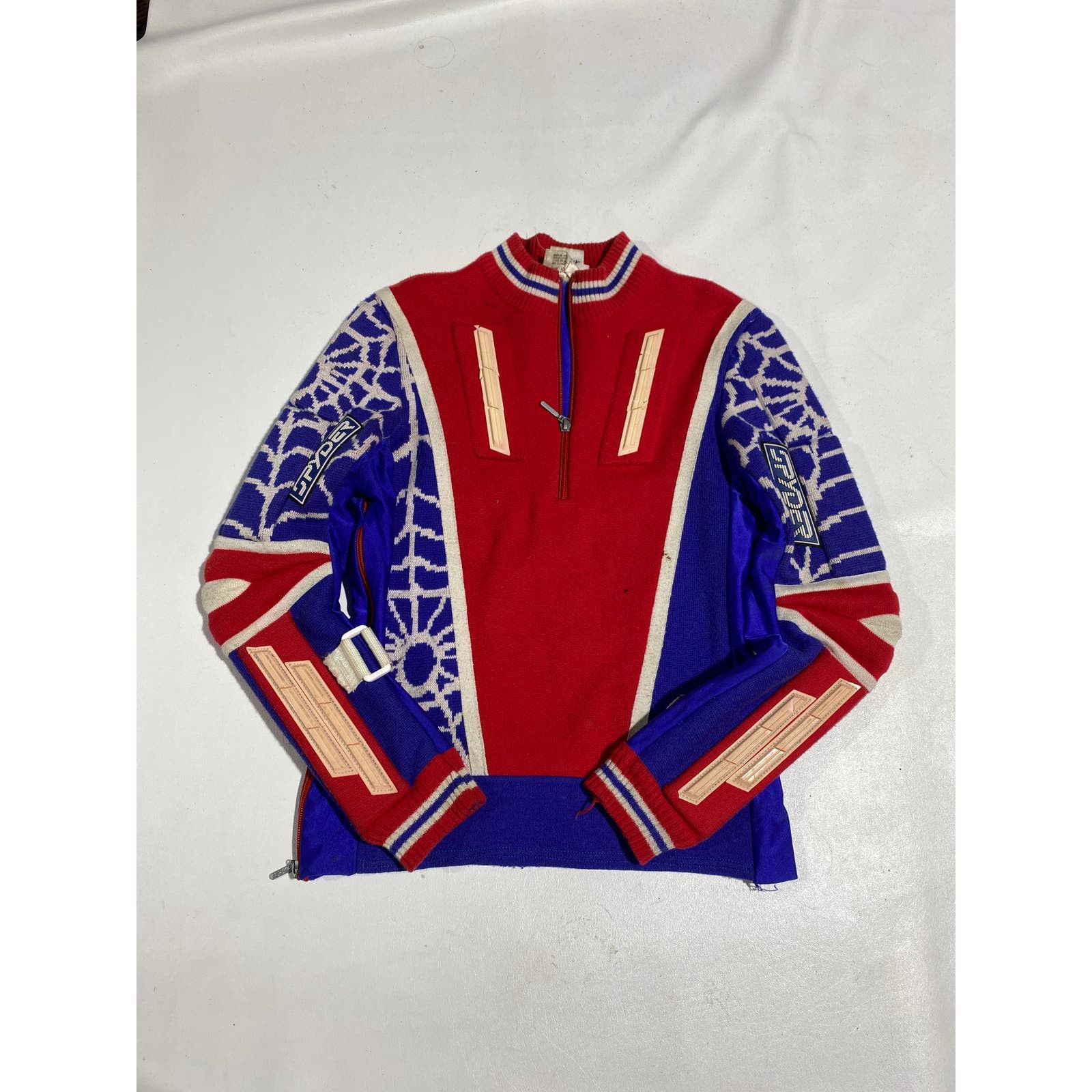 image of 90's Vintage Spyder Olympics Sweater Pullover Size Small in Red, Men's