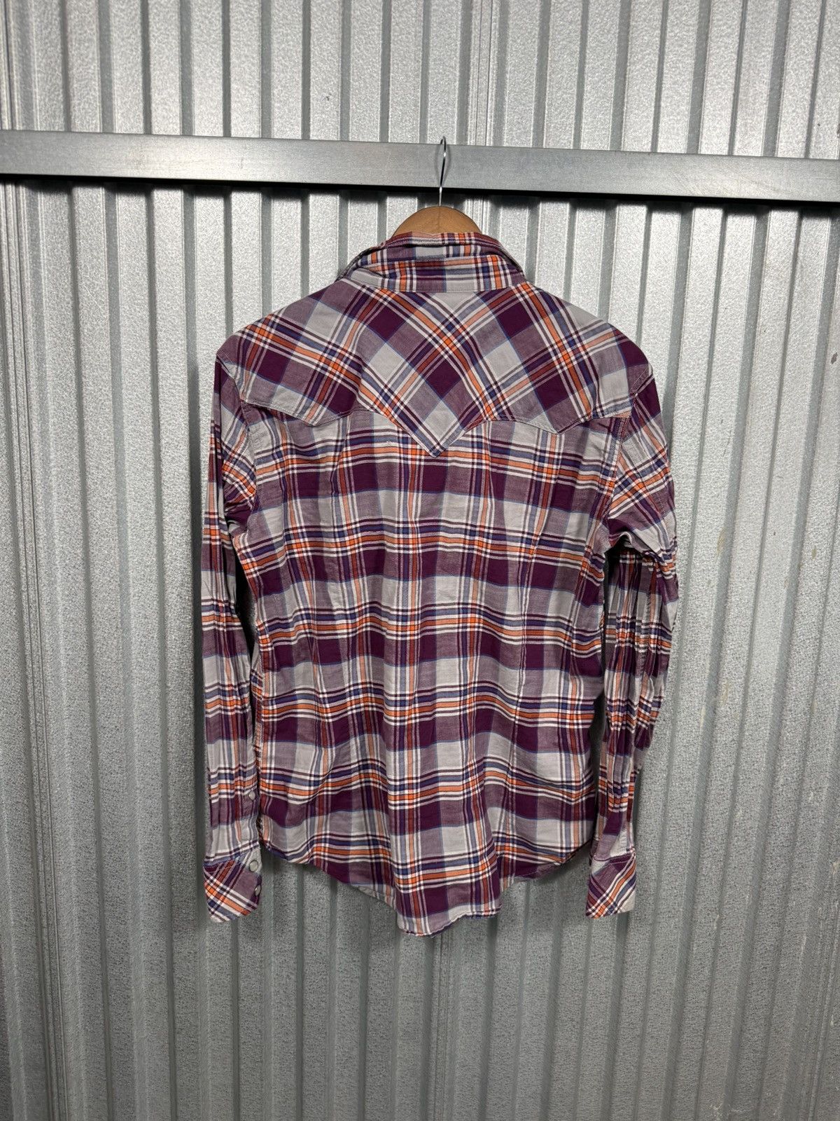 Diesel Diesel Purple Plaid Western Pearl Snap Button Up Shirt Size US M / EU 48-50 / 2 - 10 Thumbnail
