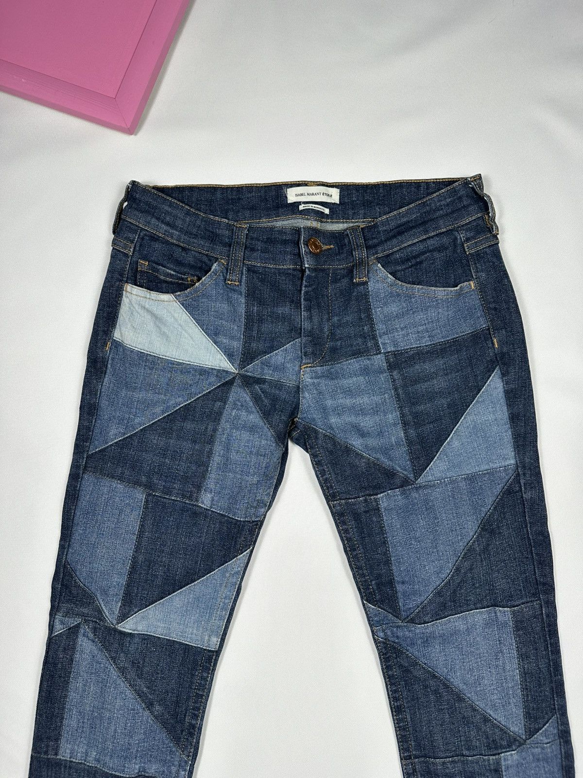 Isabel Marant Etoile Isabel Marant Etoile Patchwork Straight Dillon Jeans Pants Size 27" / US 4 / IT 40 - 5 Thumbnail