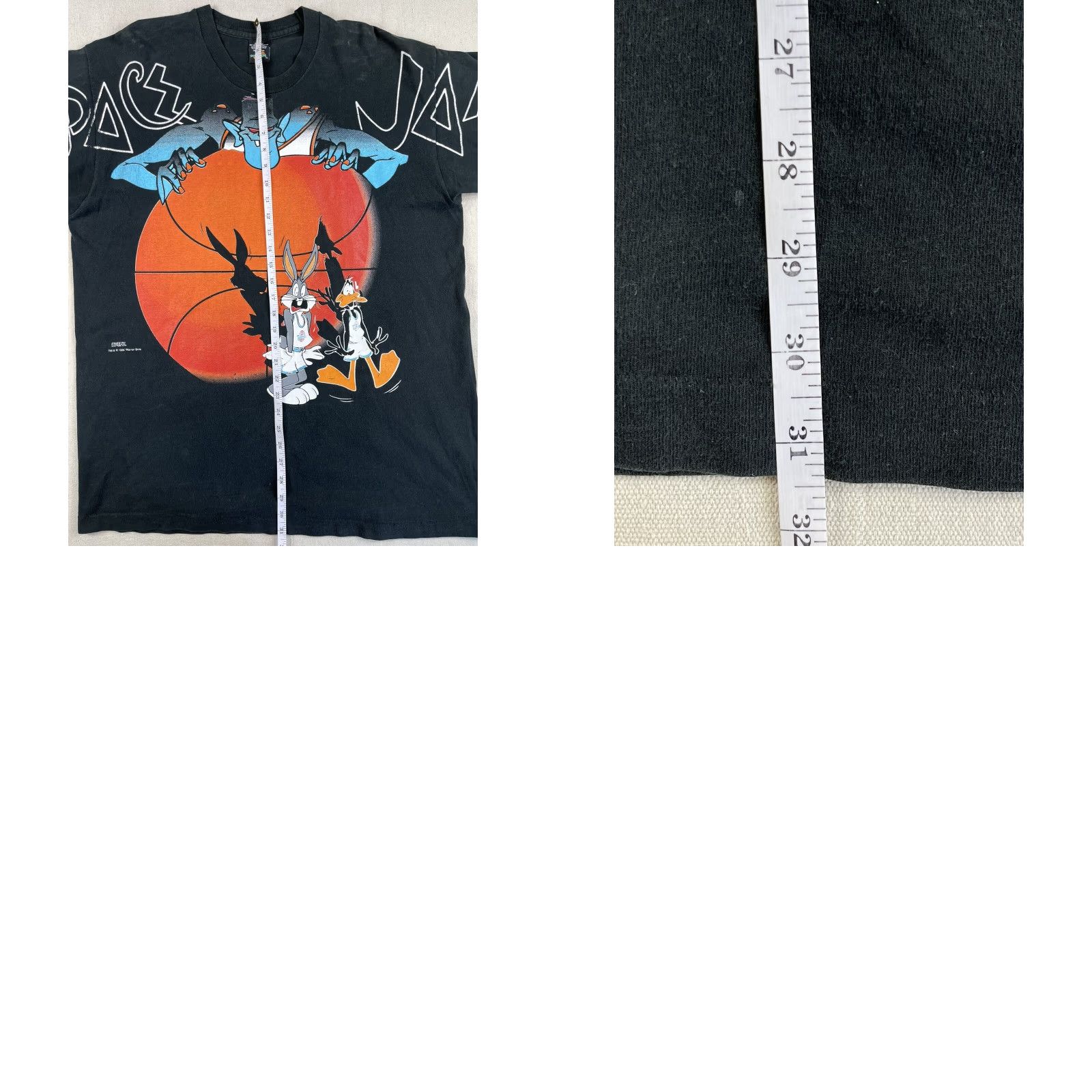 Vintage VINTAGE Warner Bros. Space Jam T-Shirt XL Black Bugs Bunny Movie Promo 1996 Mens Size US XL / EU 56 / 4 - 8 Thumbnail