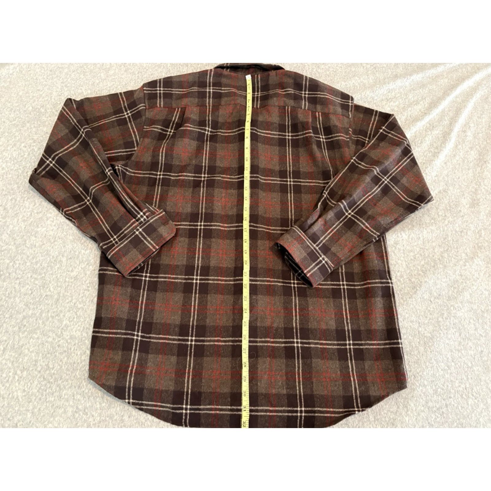 Pendleton Pendleton Shirt Long Sleeve Wool Plaid Button Brown Large Mens Size US L / EU 52-54 / 3 - 7 Thumbnail