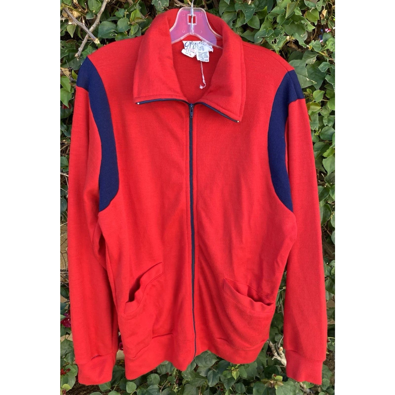 Vintage VINTAGE Gazelle Track Jacket Red XL 70s 80s Full Zip - Acrylic - Men - Stand-Up Collar - Full Zip - Winter Casual Sports Retro Size US XL / EU 56 / 4 - 2 Thumbnail