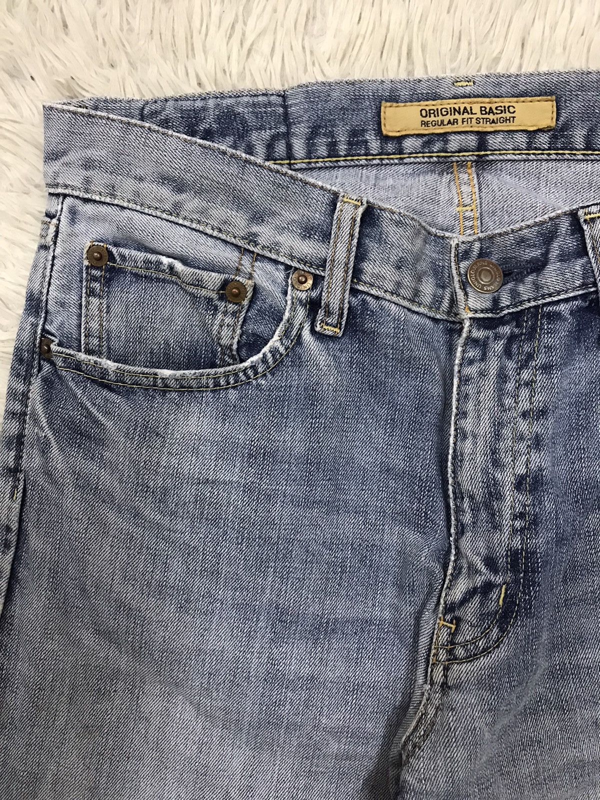 Japanese Brand Uniqlo Basic S-002 Regular Fit Straight Jenas Size US 30 / EU 46 - 5 Thumbnail