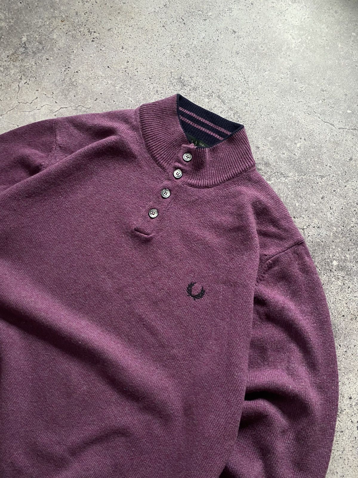 Fred Perry × Vintage Vintage Fred Perry Wool England Sweater made in Italy Size US M / EU 48-50 / 2 - 2 Thumbnail