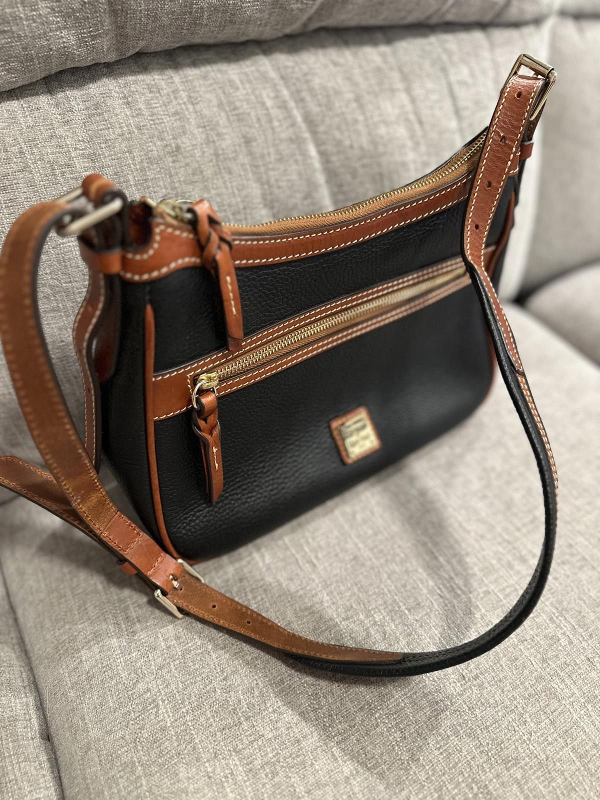 Dooney & Bourke Dooney Bourke Black Presley Pebbled Leather Shoulder Bag Size ONE SIZE - 7 Thumbnail
