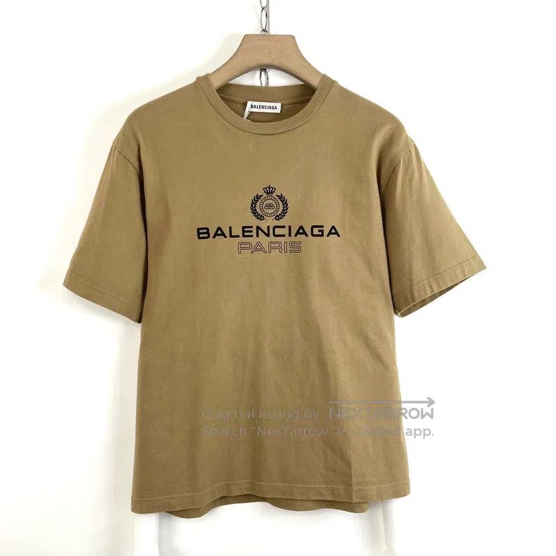 Balenciaga Balenciaga Brown Crown Wheat Short Sleeve Size US XS / EU 42 / 0 - 1 Thumbnail