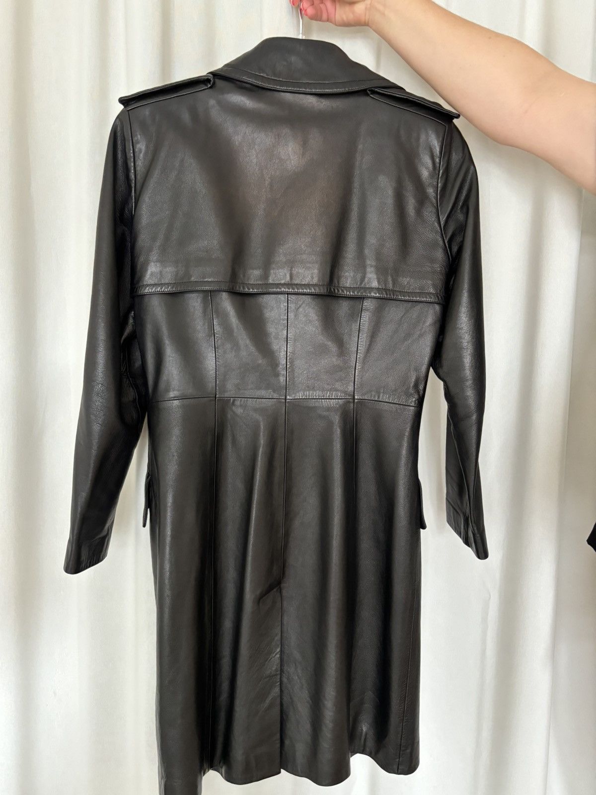 Versace Versace Leather Coat in IT44 Size M / US 6-8 / IT 42-44 - 8 Thumbnail