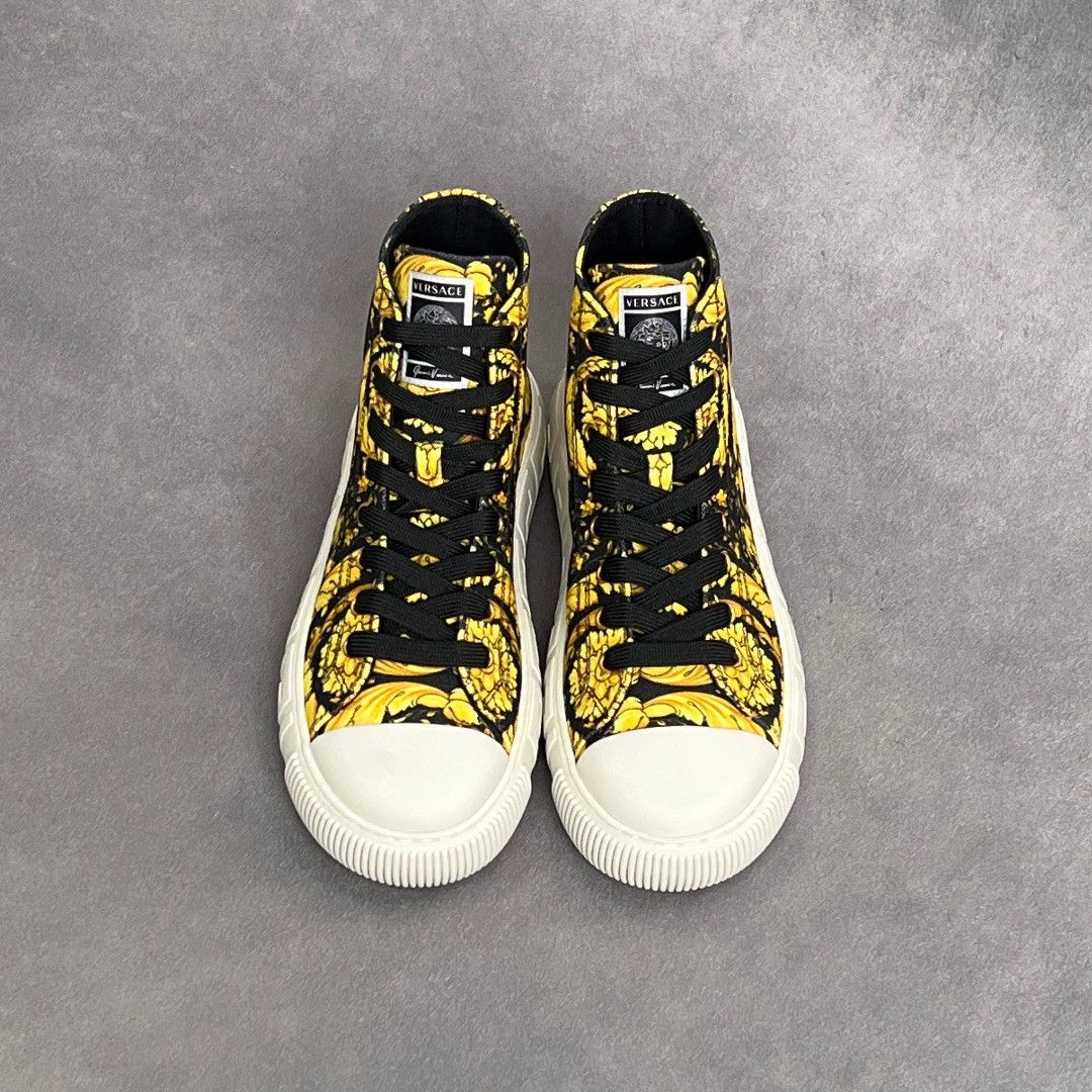 Versace VERSACE Baroque Print Laced High-Top Sneakers 39/40 Size US 8 / IT 38 - 2 Thumbnail