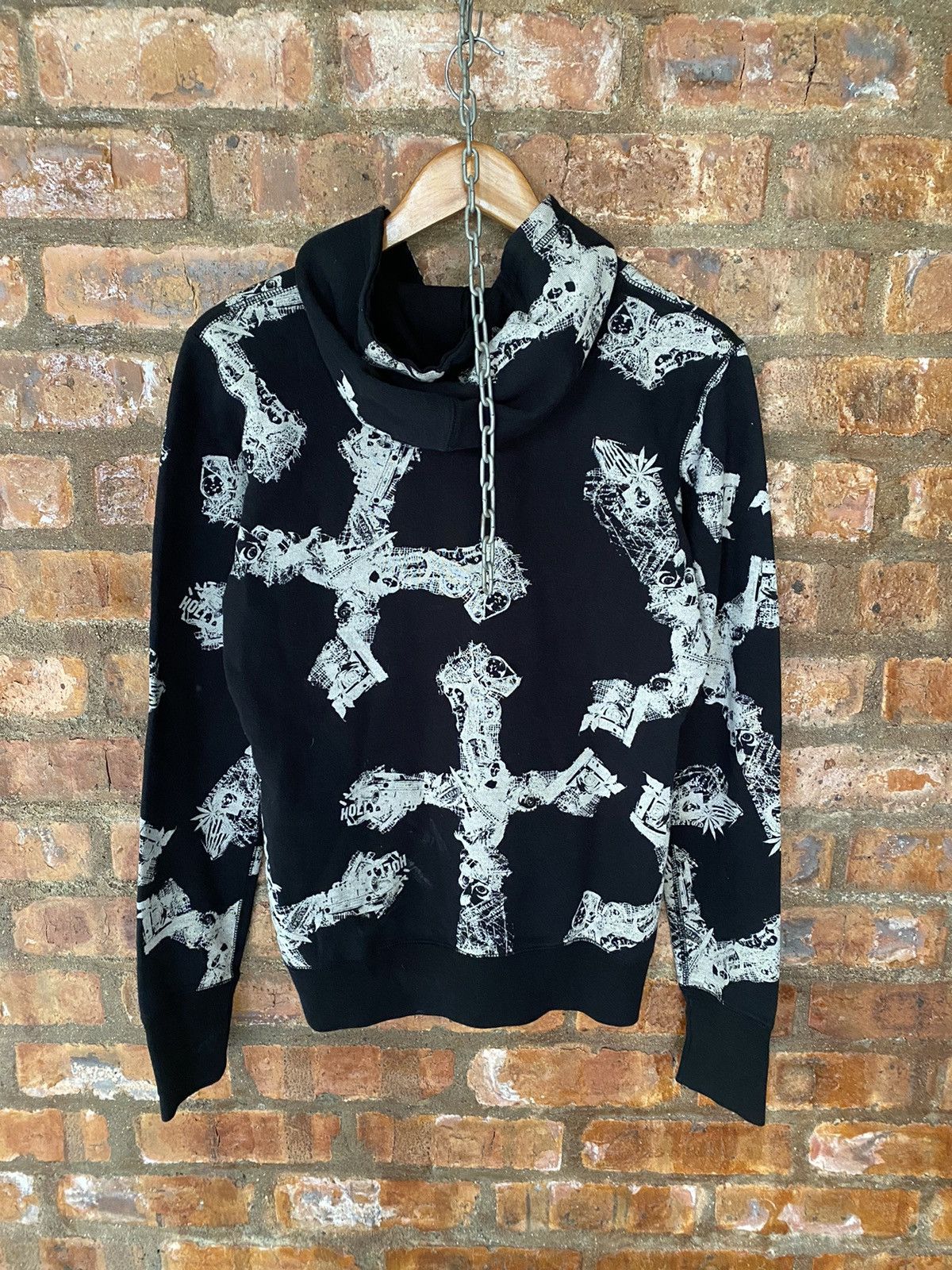 Obelisk Coal Black Japan Skull Cross Black RIRI zipper hoodie Size US S / EU 44-46 / 1 - 10 Thumbnail