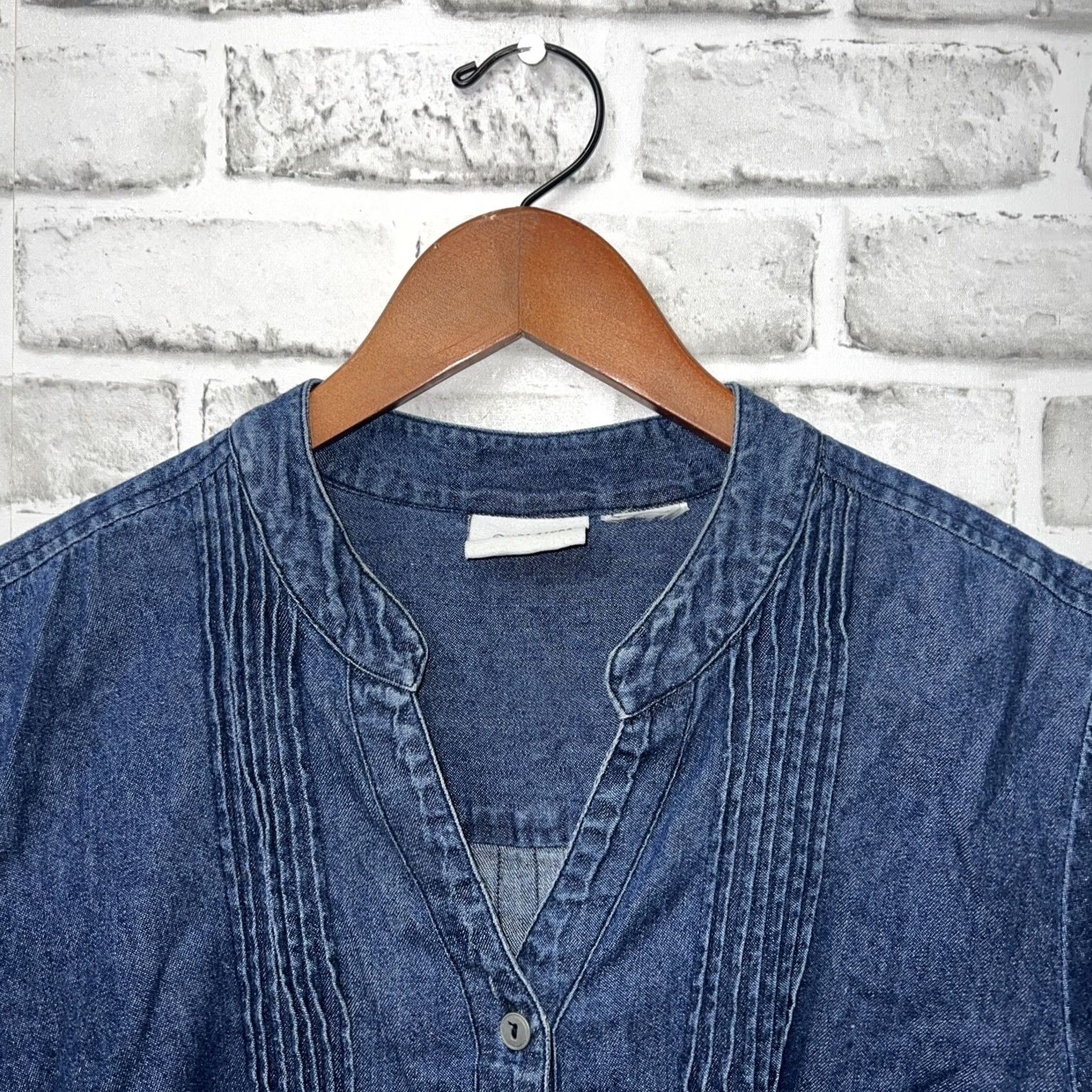 Denime The Vermont Country Store Blue Denim Button Up Shirt Dress Womens Size L Size L / US 10 / IT 46 - 2 Thumbnail