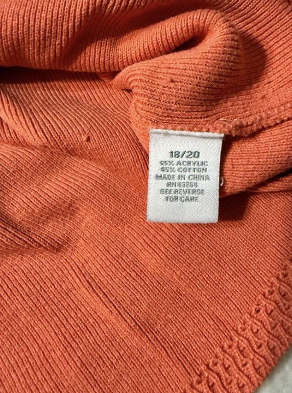 Other Dressbarn Woman Orange Coral Ribbed Knit Sweater Size 18/20 Size XXL / US 16-18 / IT 52-54 - 4 Thumbnail