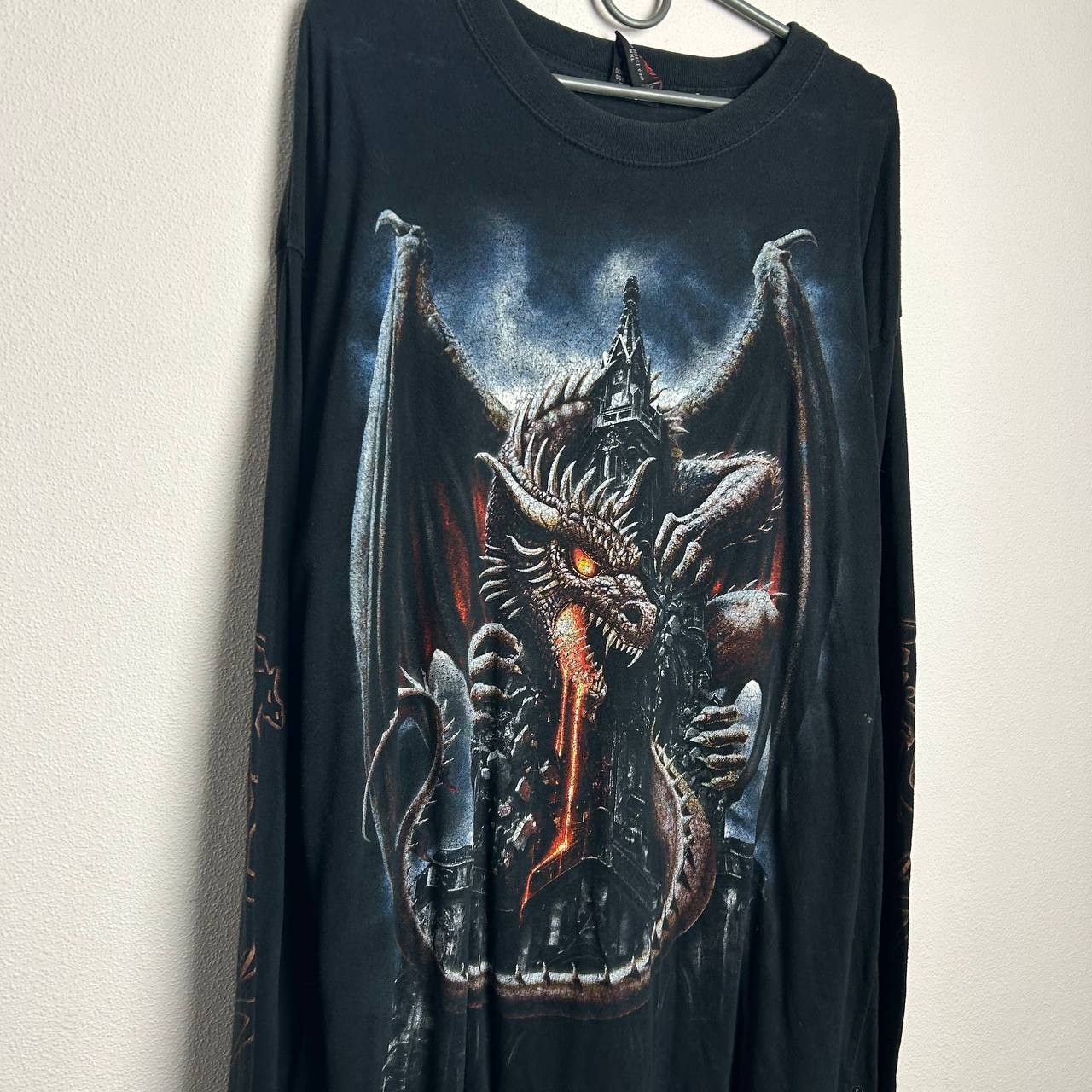 Vintage Vintage Spiral Big Dragon graphic logo 90s japan longsleeve Size US XXL / EU 58 / 5 - 2 Thumbnail