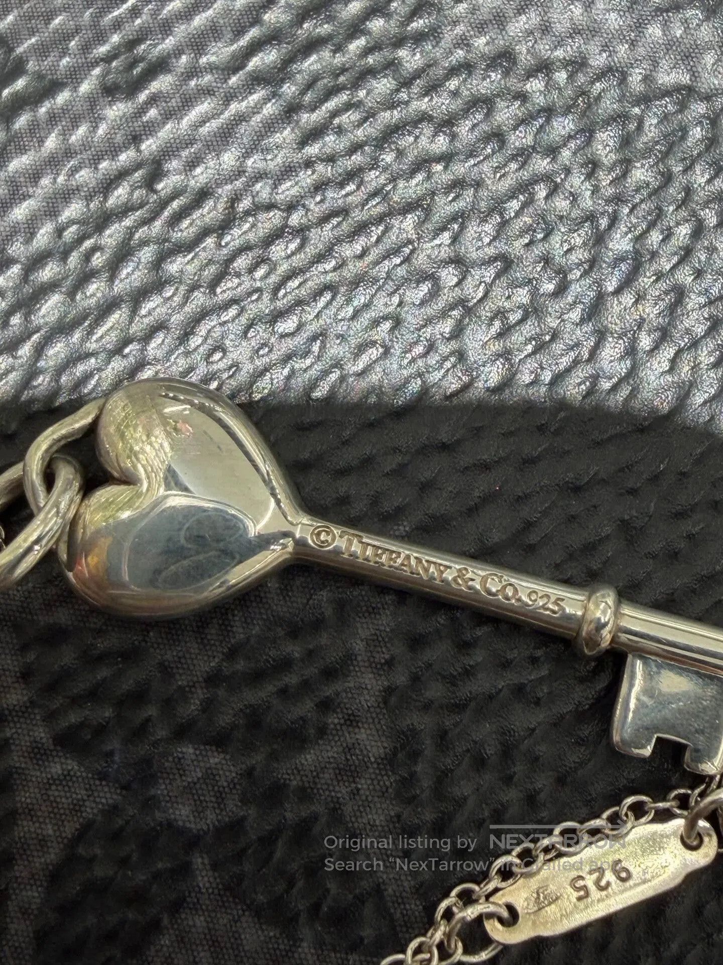 Tiffany & Co. Tiffany 925 Silver Blue Enamel Key Necklace. Size ONE SIZE - 3 Thumbnail