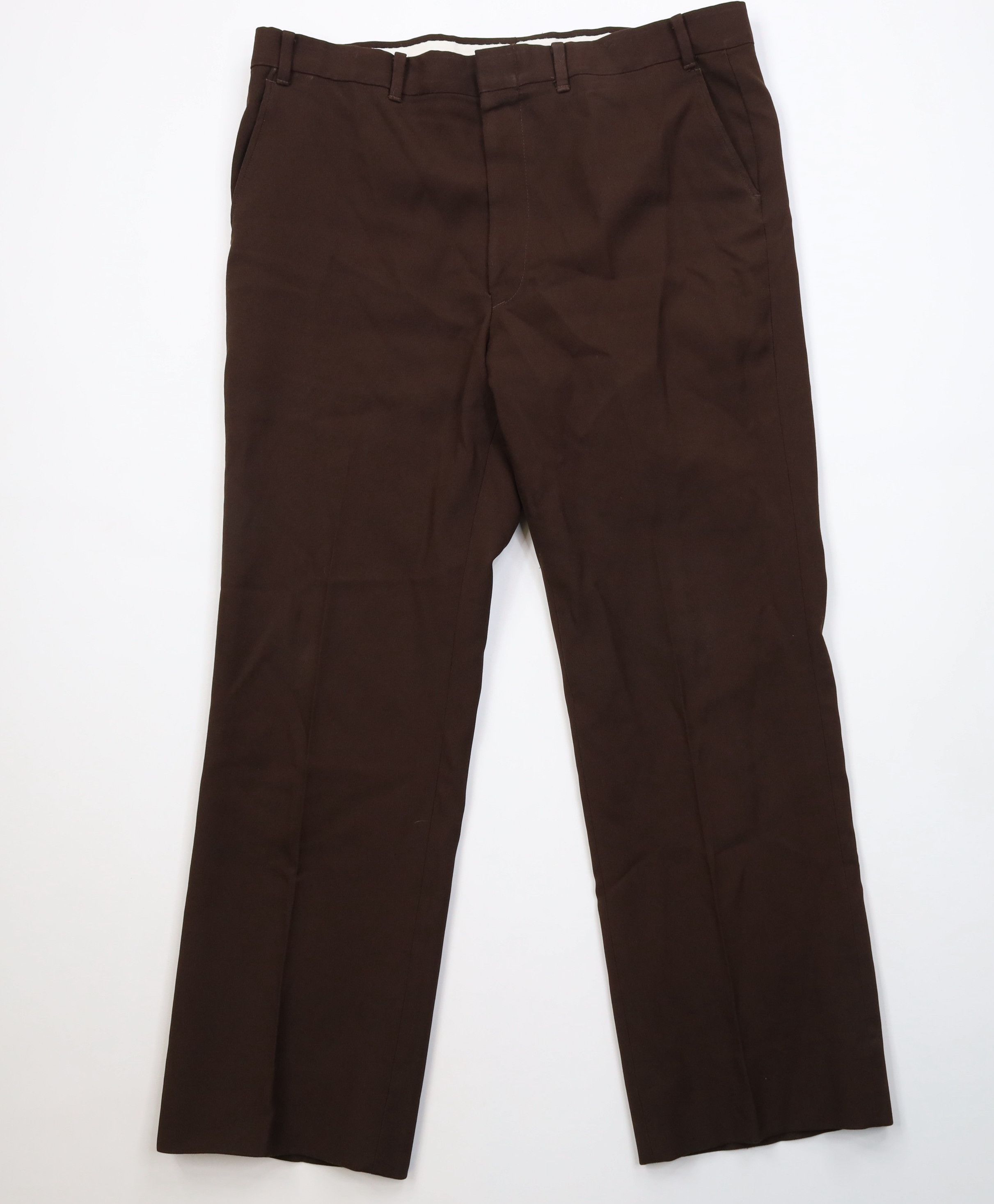Vintage Vintage 70s Streetwear Flared Wide Leg Chino Pants Brown USA Size US 38 / EU 54 - 1 Thumbnail