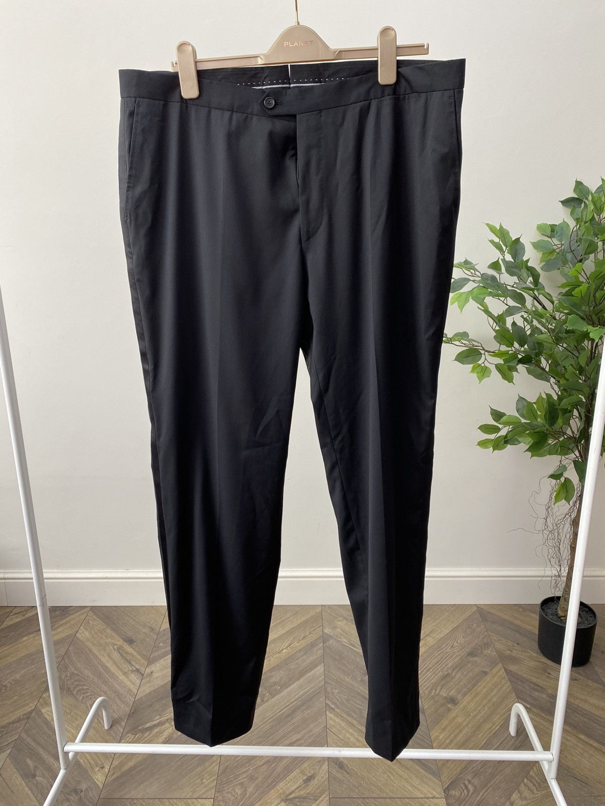 Other Vintage Van Jaack Men's Black Suit Loro Piana Super Size 52R - 13 Thumbnail