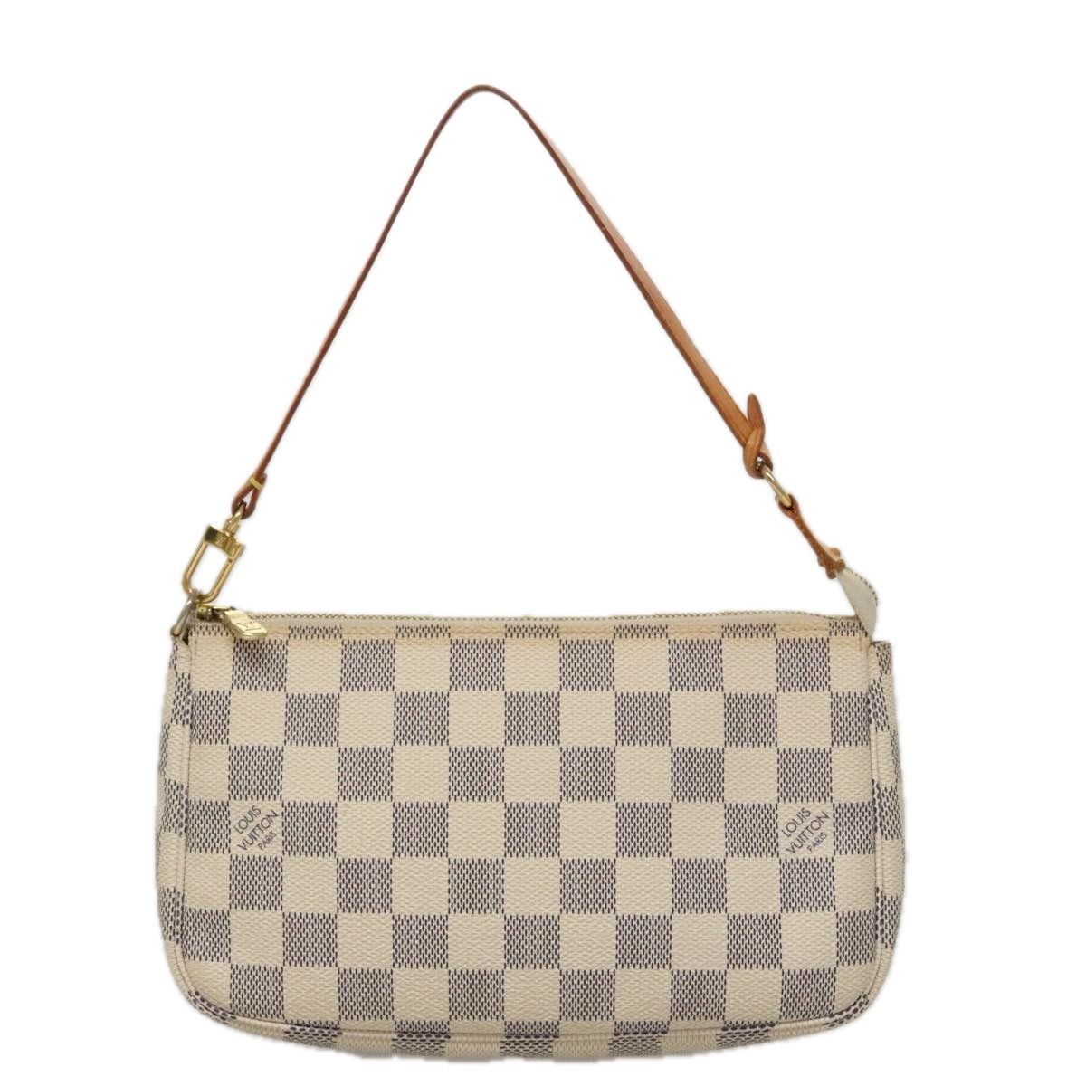 Louis Vuitton Pochette Accessoire White Canvas Clutch Bag (Pre-Owned) Size ONE SIZE - 1 Thumbnail