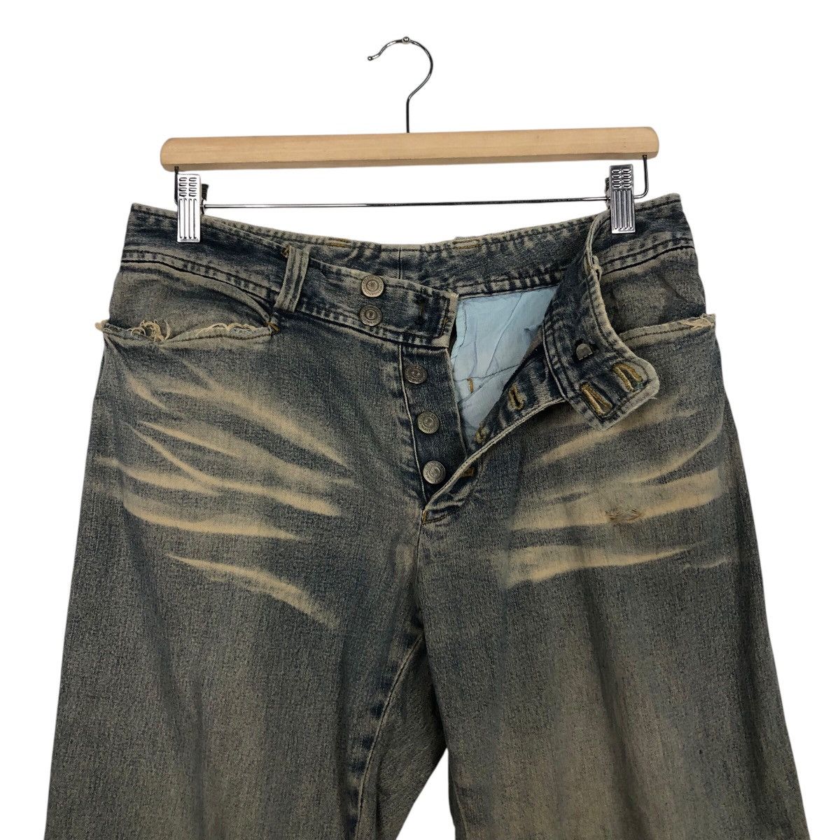 Hysteric Glamour Vintage Denim Jeans Bow Cut Design Flare Jeans Tornado Mart Size US 30 / EU 46 - 17 Thumbnail