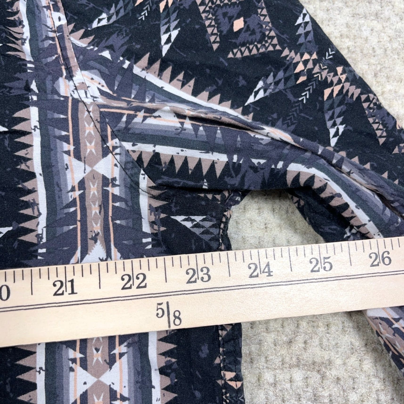 Denime Rock & Roll Denim Shirt Men Large Gray Southwestern Aztec Western Classic Fit Shirt Size US L / EU 52-54 / 3 - 7 Thumbnail