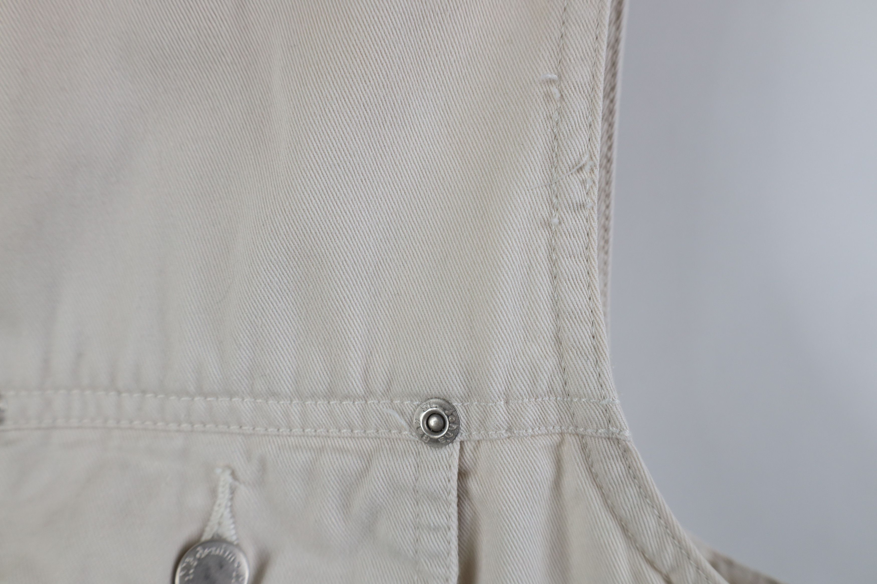 Vintage Vintage 90s Streetwear Buckle Back Vest Jacket Beige Size M / US 6-8 / IT 42-44 - 6 Thumbnail