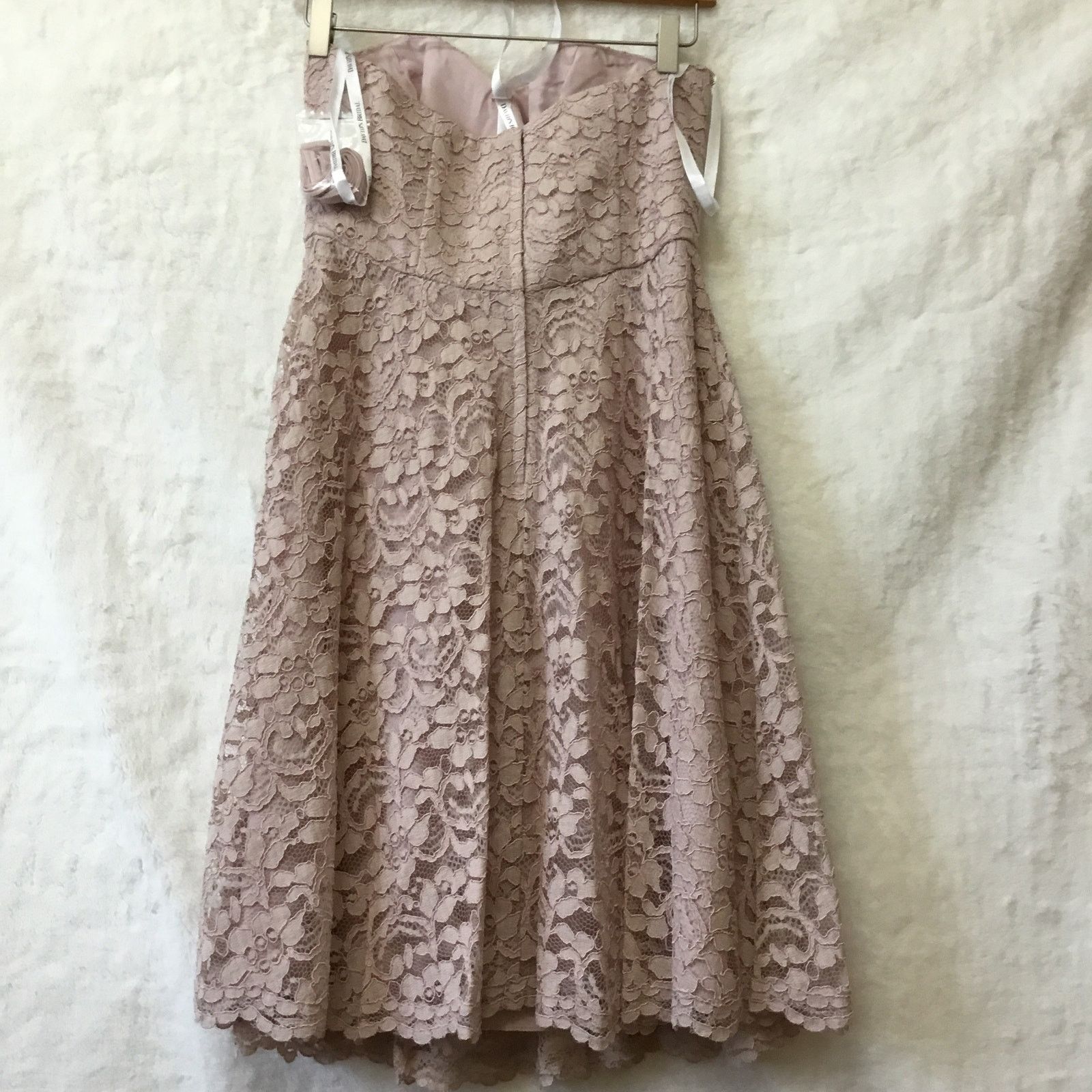 Other David's Bridal Strapless Lace Dress Size XS / US 0-2 / IT 36-38 - 10 Thumbnail