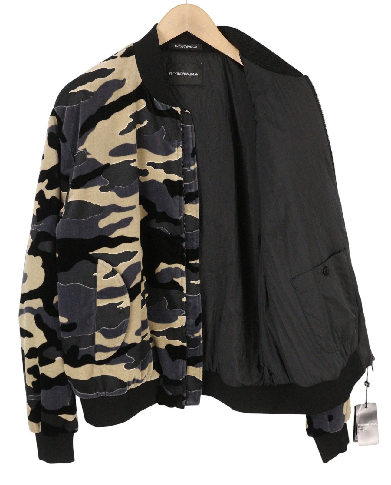 Emporio Armani EU52 Camo Soft Padded Bomber Full Zip 86774 Size US L / EU 52-54 / 3 - 4 Thumbnail