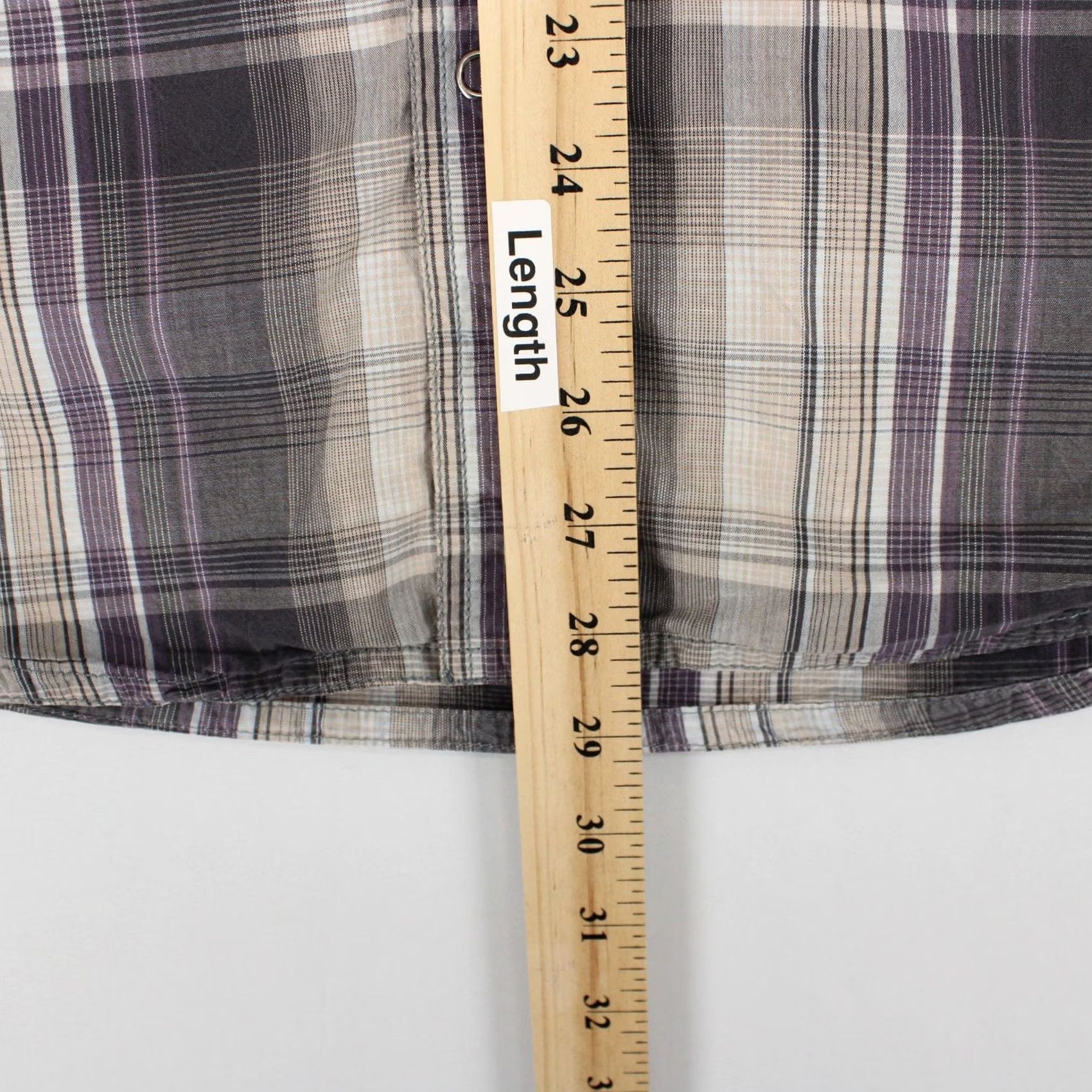 Prana Prana Shirt Mens L Gray Purple Plaid Snap Front Western Long Sleeve Outdoor Shirt Size US L / EU 52-54 / 3 - 5 Thumbnail