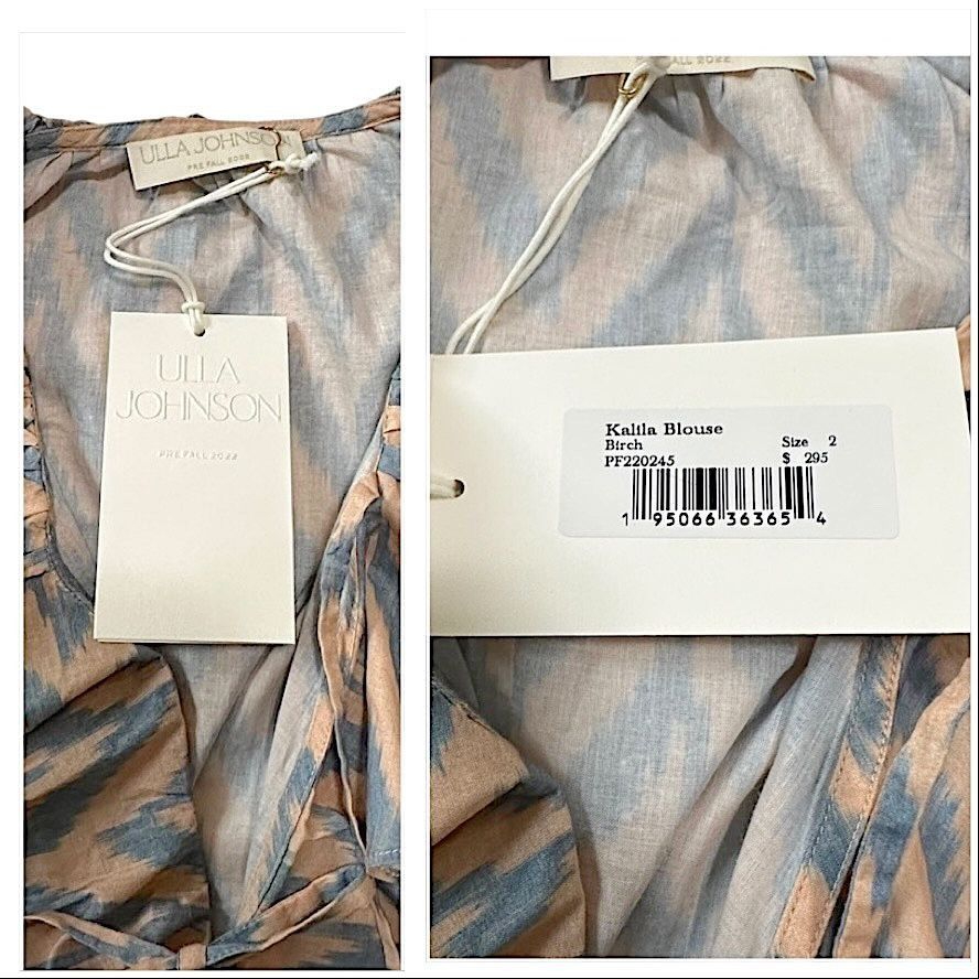 Ulla Johnson Ulla Johnson Kalila Blouse in Birch, Size 2, New with tag Size XS / US 0-2 / IT 36-38 - 3 Thumbnail