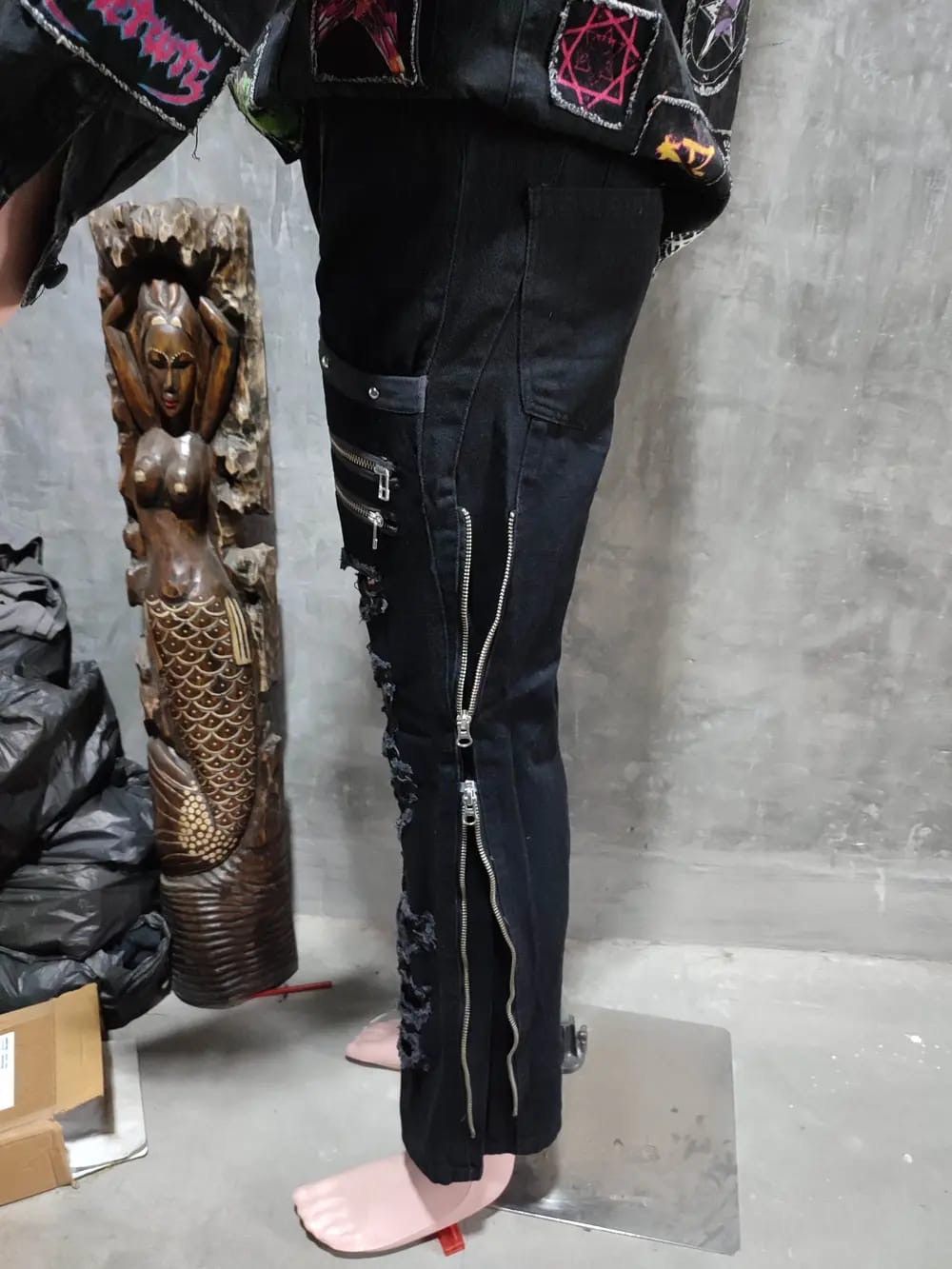 Japanese Brand Sex Pot Revenge Distressed Punk Zipper Pants Size US 29 - 18 Thumbnail