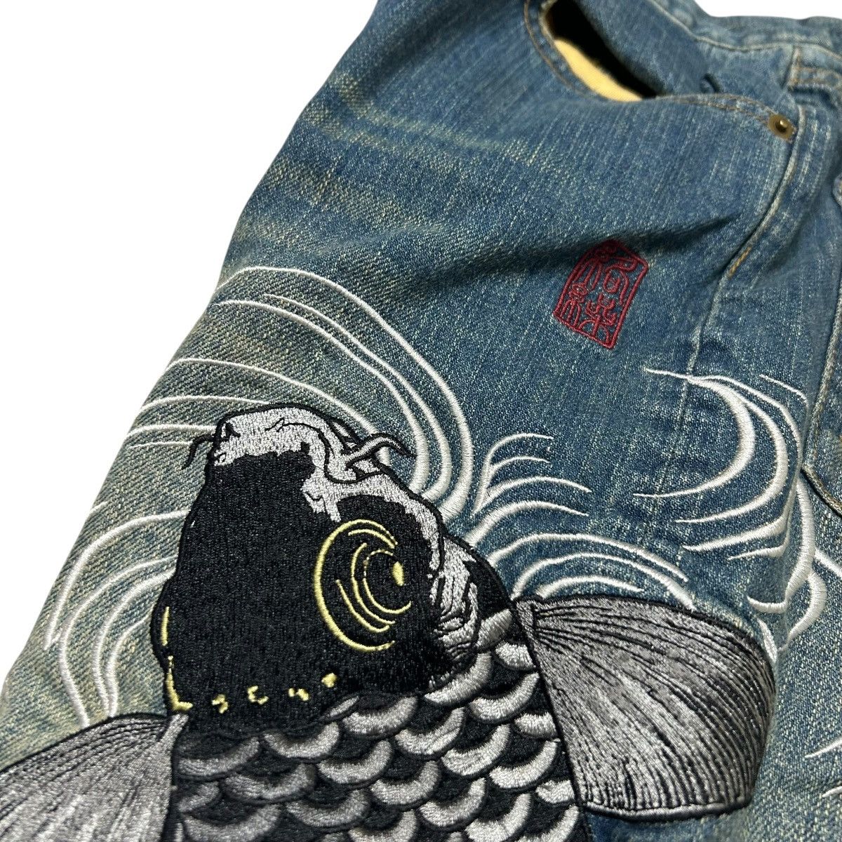 Karakuri Tamashii 369 Karakuri Tamashii jeans embroidered denim blue archive Size US 30 / EU 46 - 8 Thumbnail
