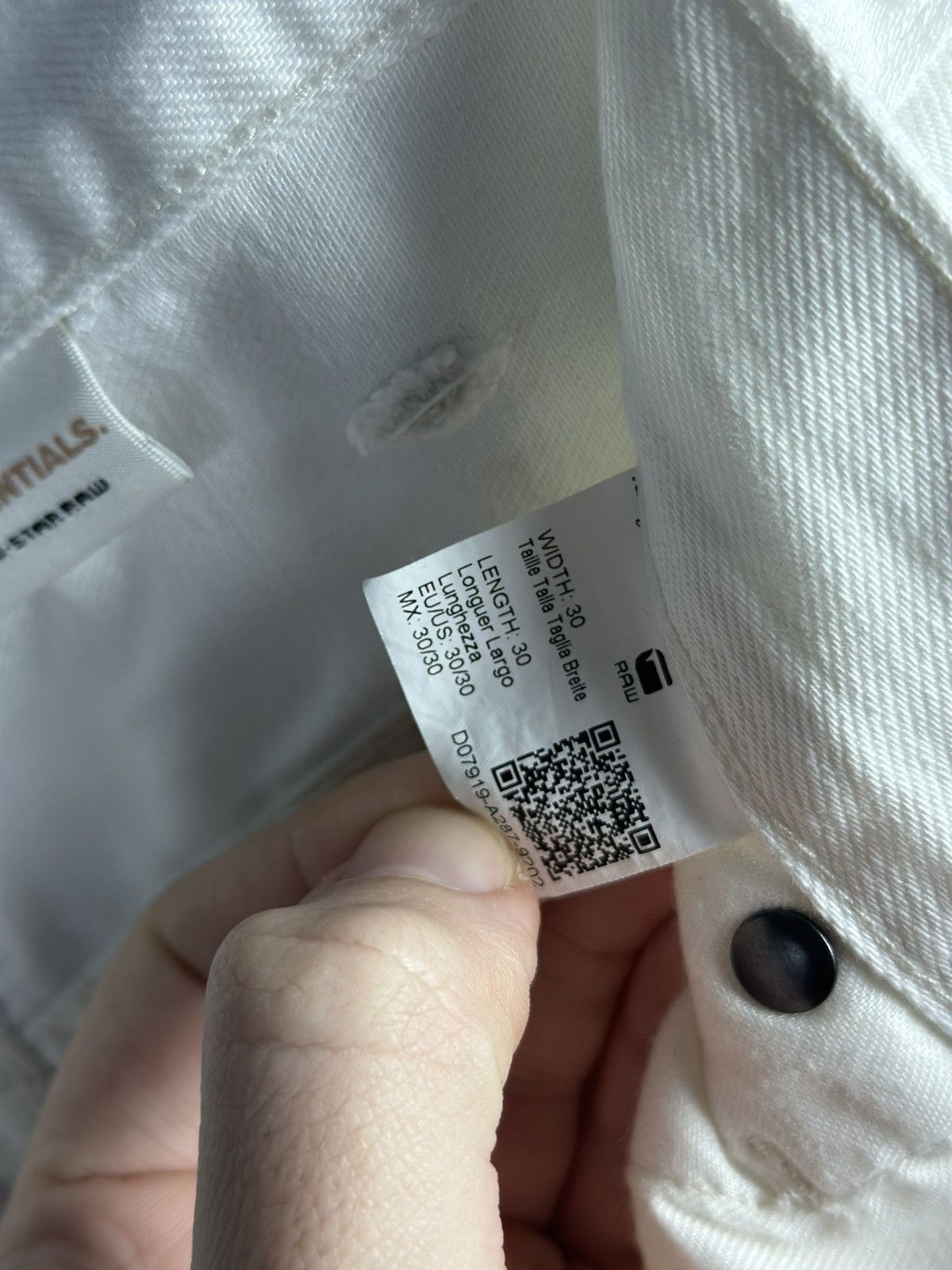 G-Star × Japanese Brand G-Star Raw Denim Biker White Pant Vintage Y2k Hype Rare Size US 30 / EU 46 - 15 Thumbnail