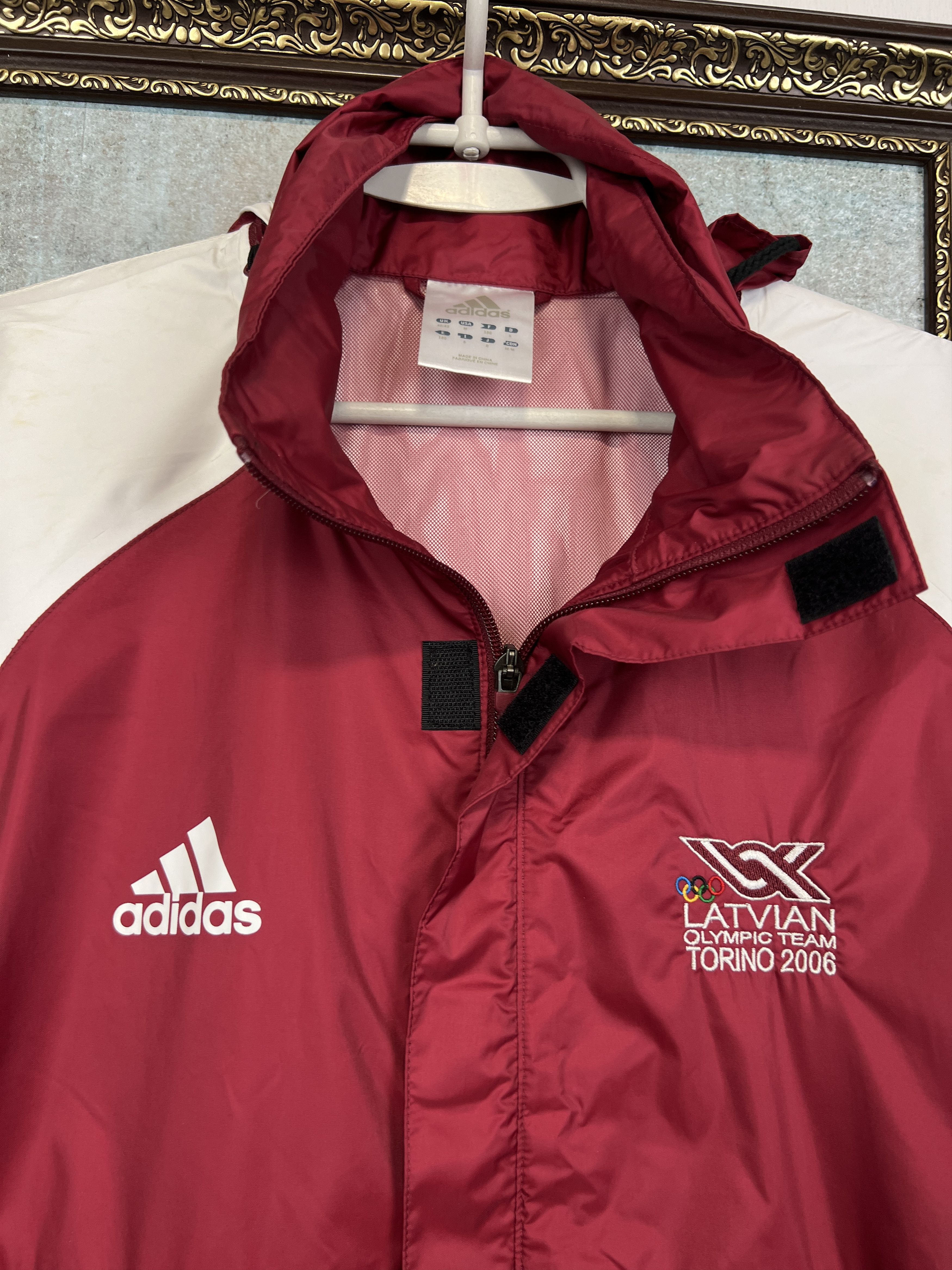 Adidas Vintage Latvia Olympics Jacket Track Top Hooded Windbreaker Size US M / EU 48-50 / 2 - 3 Thumbnail
