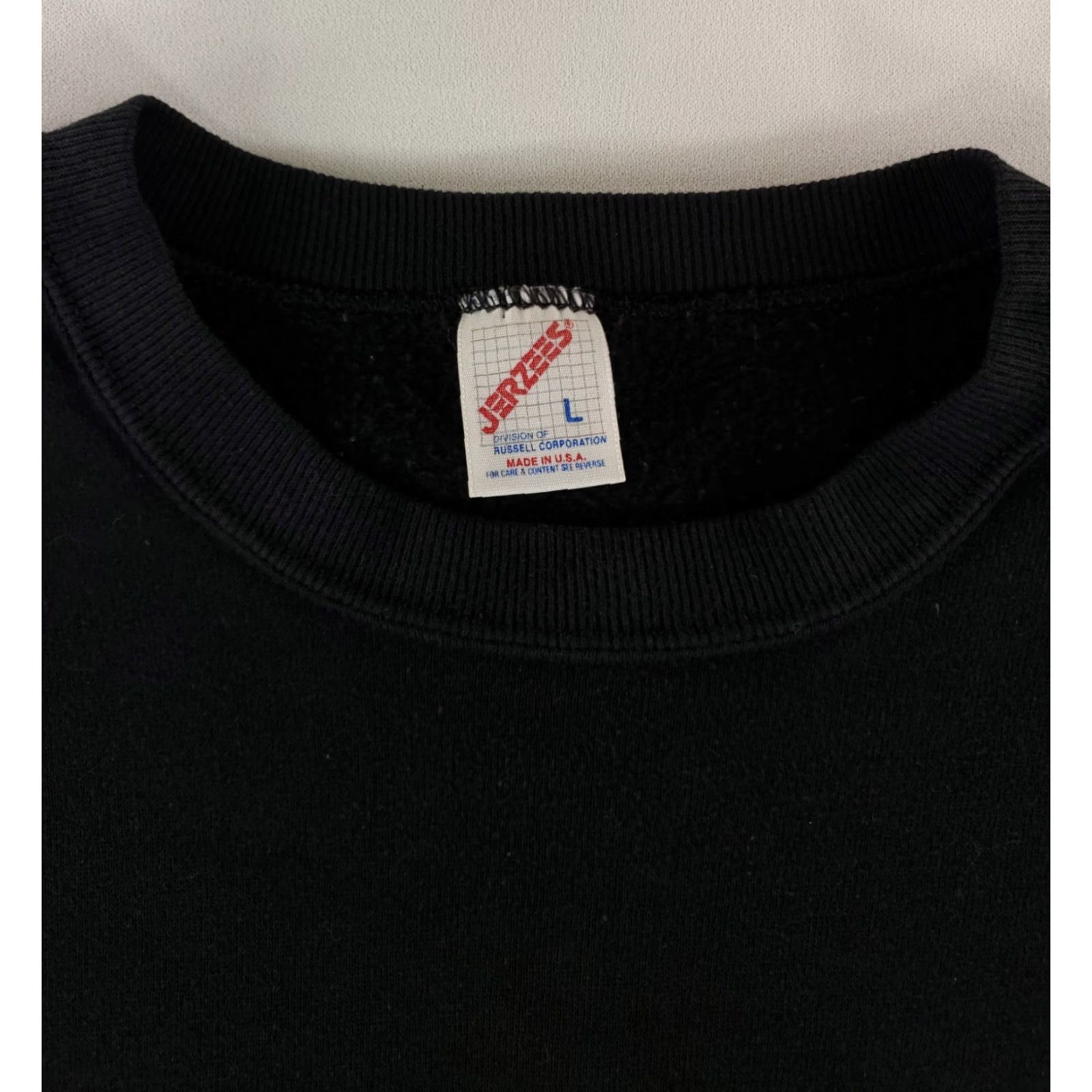 Jerzees VINTAGE Jerzees Sweatshirt Long Sleeve Made USA Black Mens L VTG 90s Cuff Wear Size US L / EU 52-54 / 3 - 5 Thumbnail