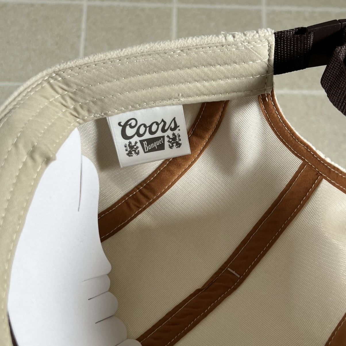 Other Coors Banquet Fleece Adjustable Strapback Hat Cap Tan Brown Size ONE SIZE - 6 Thumbnail