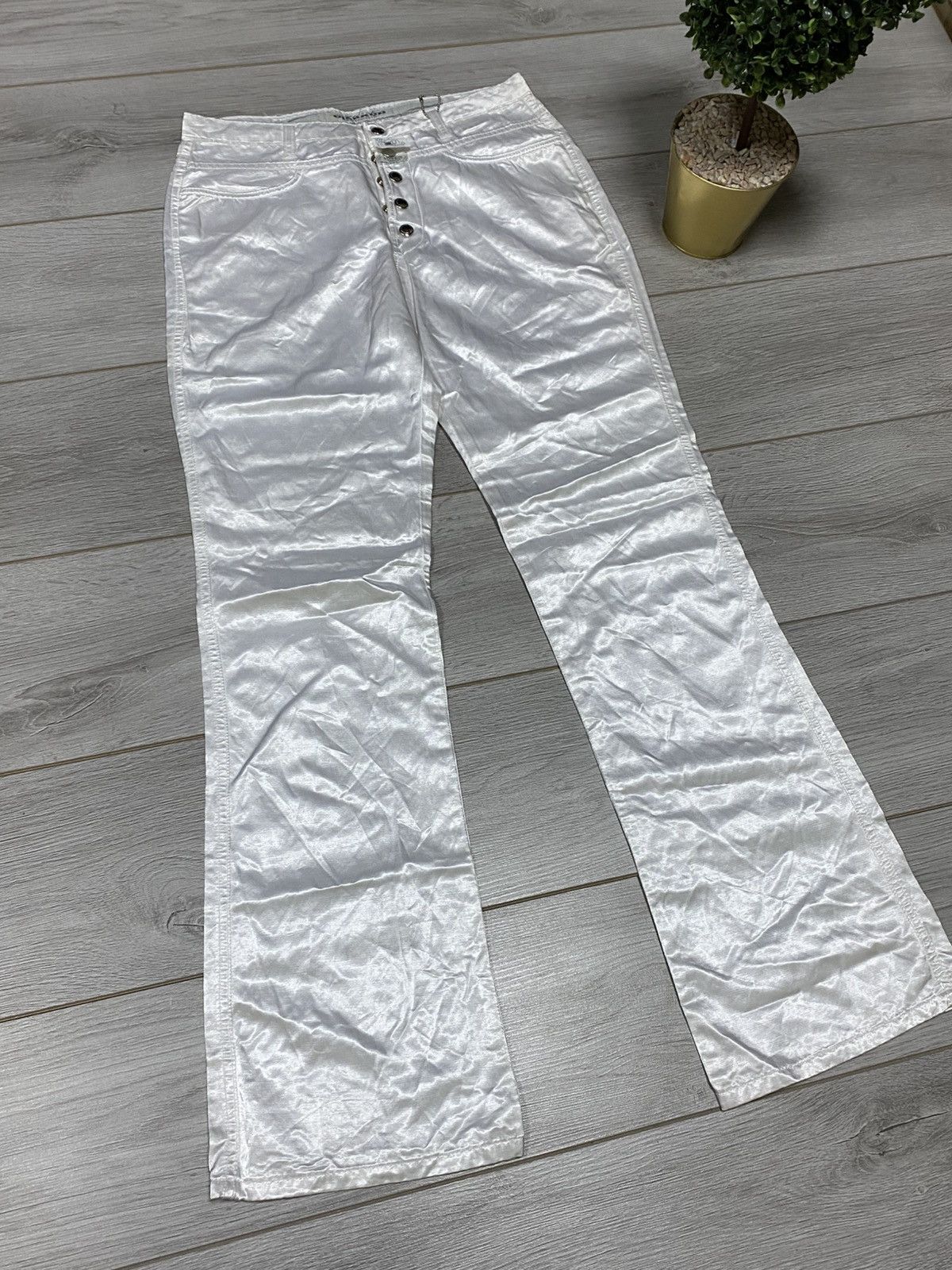 Marithe + Francois Girbaud × Vintage Girbaud vintage flare silver pants Size US 30 / EU 46 - 5 Thumbnail
