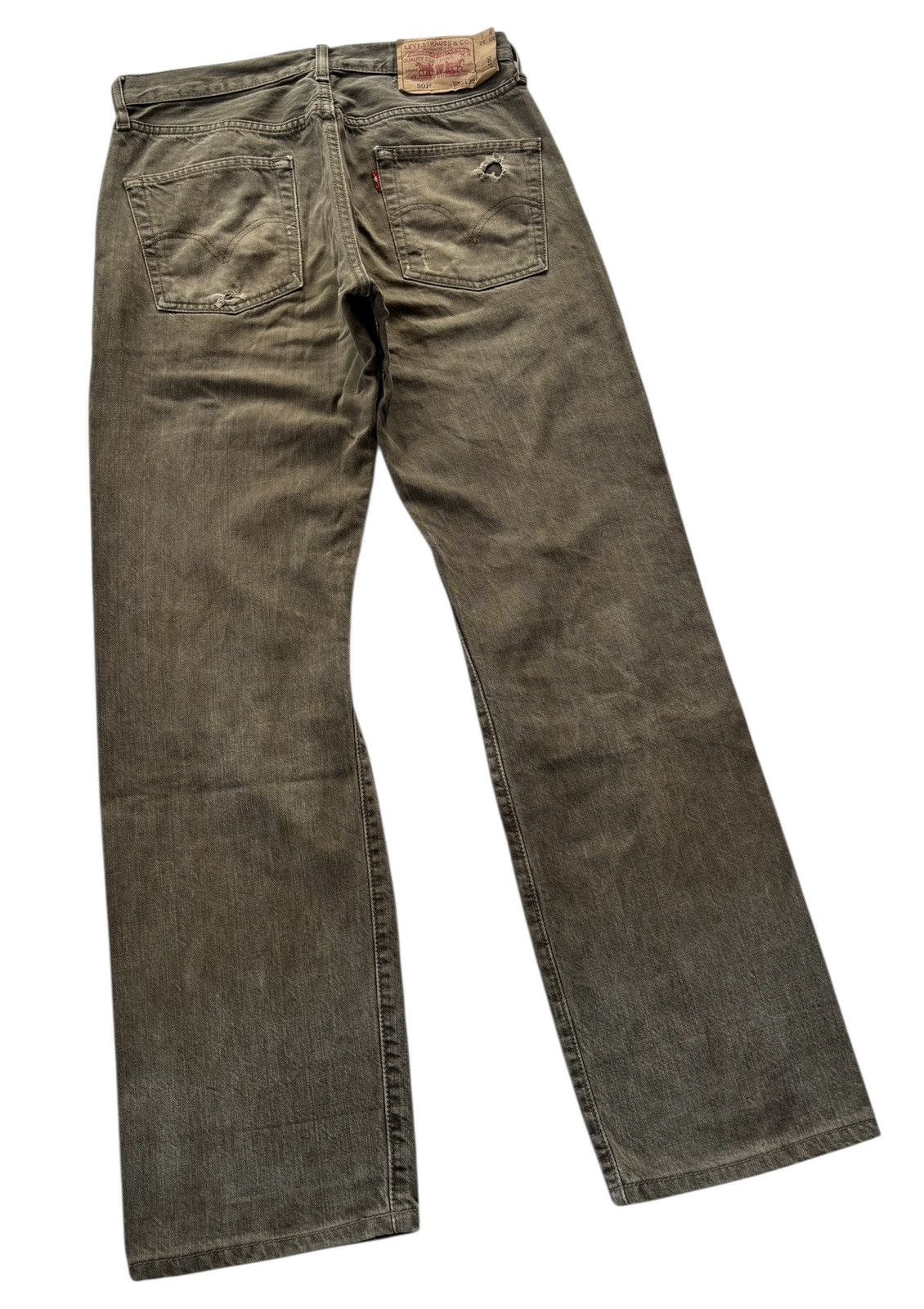 Kapital THRASHED Rusty Brown Levis 501 Distress Denim Rick Owens Size US 30 / EU 46 - 4 Thumbnail