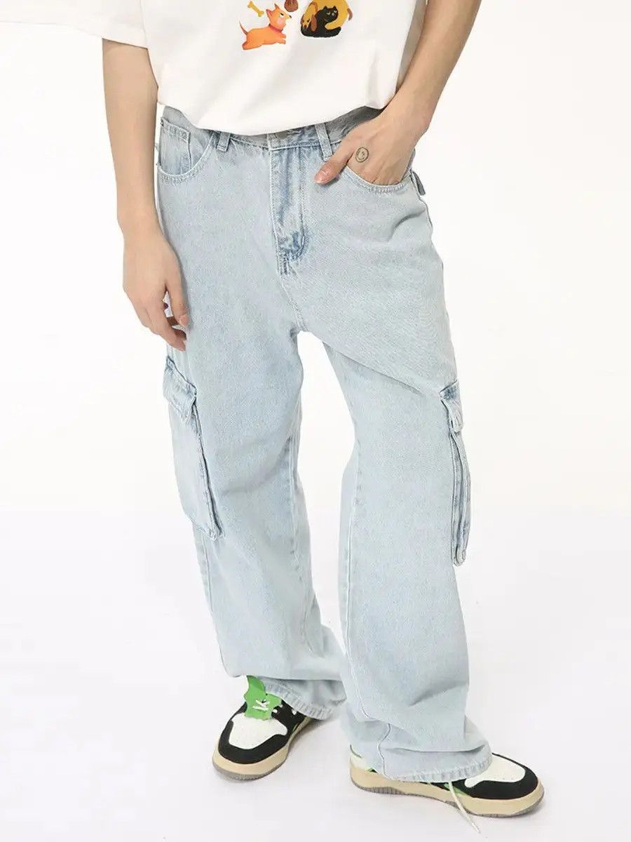 Japanese Brand Retro patchwork pocket jeans Size US 32 / EU 48 - 2 Thumbnail