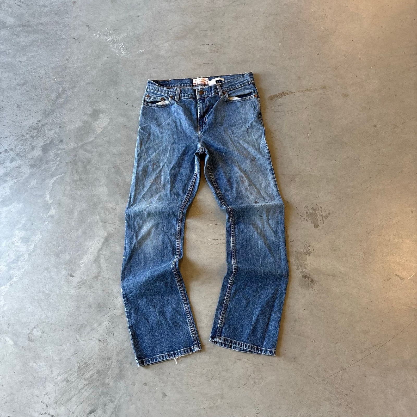 Vintage y2k faded washed bootcut distressed jeans Size US 30 / EU 46 - 1 Thumbnail