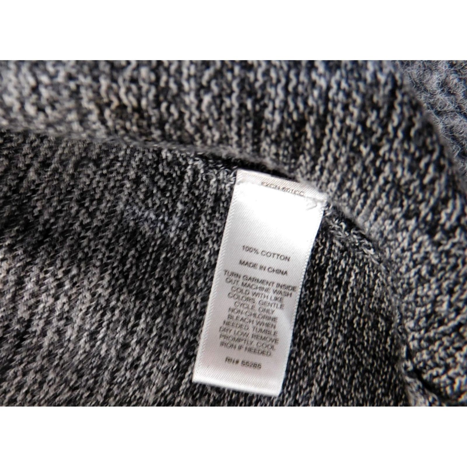 Express Express Cardigan Women Medium Gray Cotton Round Neck Long Sleeve Stretch Knit Size M / US 6-8 / IT 42-44 - 7 Thumbnail