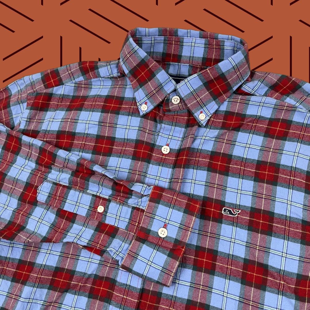 Vineyard Vines Vineyard Vines Whale Shirt Mens L Button-Down Plaid Preppy Classic Office Work Size US L / EU 52-54 / 3 - 1 Thumbnail