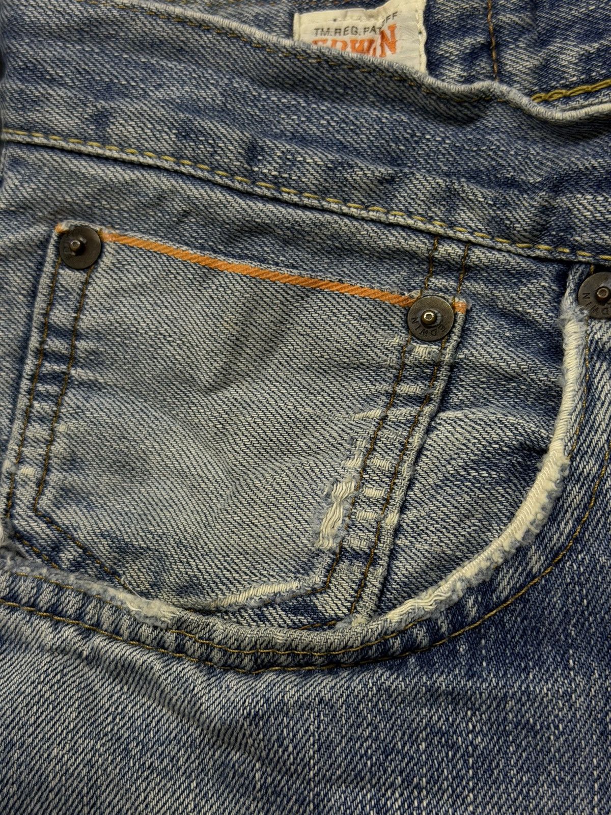 Edwin Vintage EDWIN 505Z Selvedge Denim Jeans Made in Japan | W33 Size US 33 - 11 Thumbnail