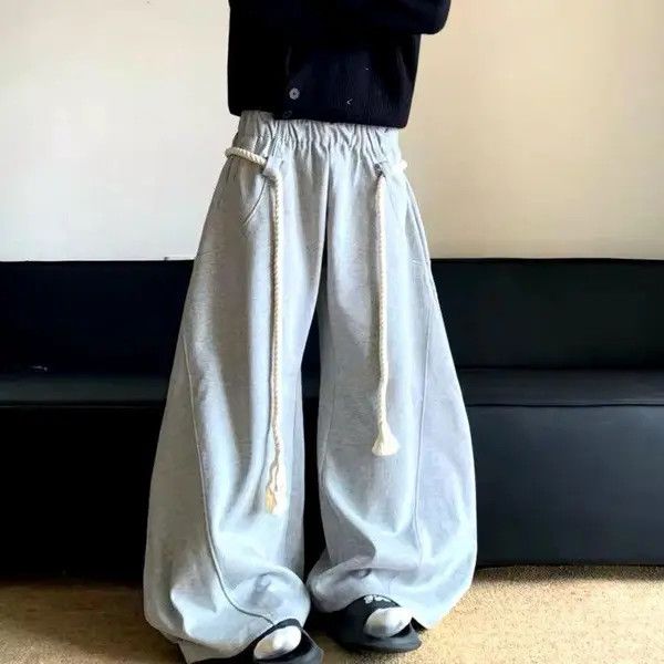 Japanese Brand Hikaru x Mina Loose Lace Up Elastic Waist Pants Size US 30 / EU 46 - 5 Thumbnail