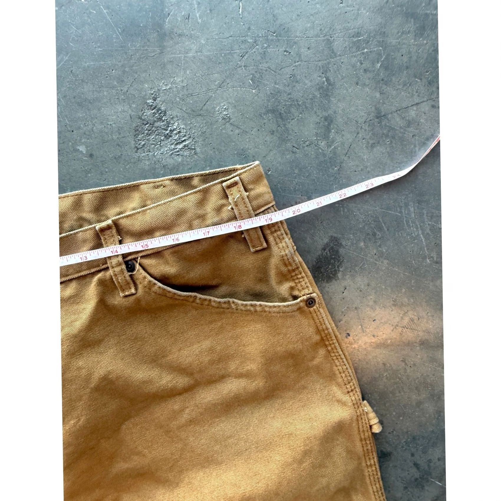 Dickies VINTAGE Dickies Workwear Khaki Carpenter Baggy Pants Men 40x30 Men's 40 30 Beige Ankle JeansTrousers (adapted as Pants) Size US 40 / EU 56 - 5 Thumbnail